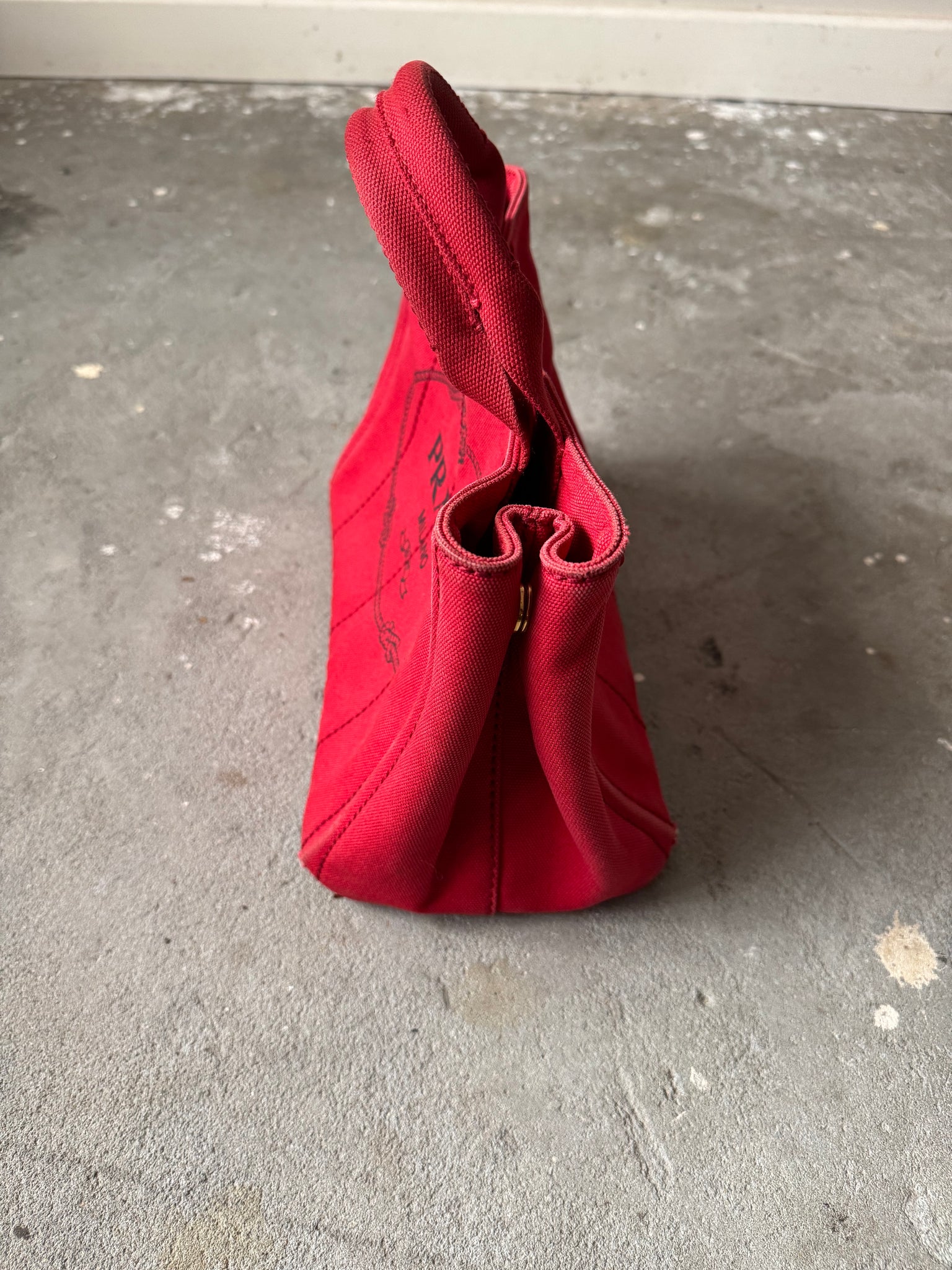 Prada Canapa Tote Bag Red