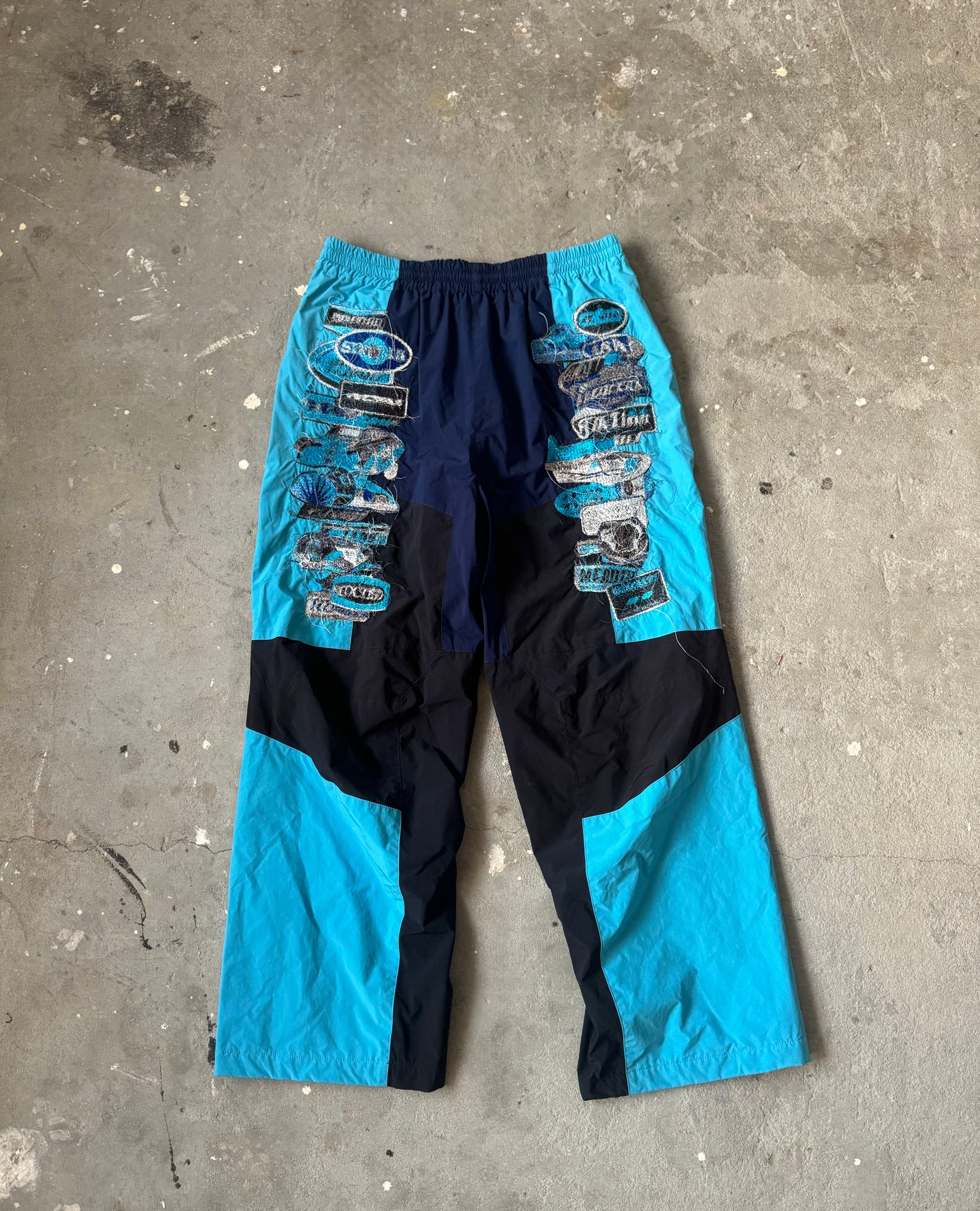 Doublet AI Patches Embroidery Track Pants Navy/Blue (Size L)