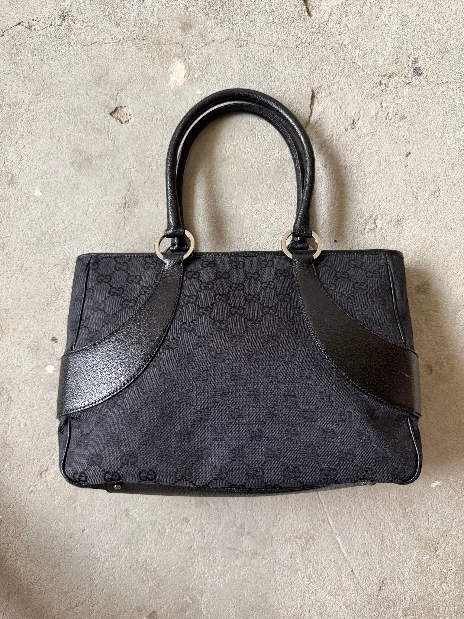Gucci GG Monogram Shoulder Bag Black