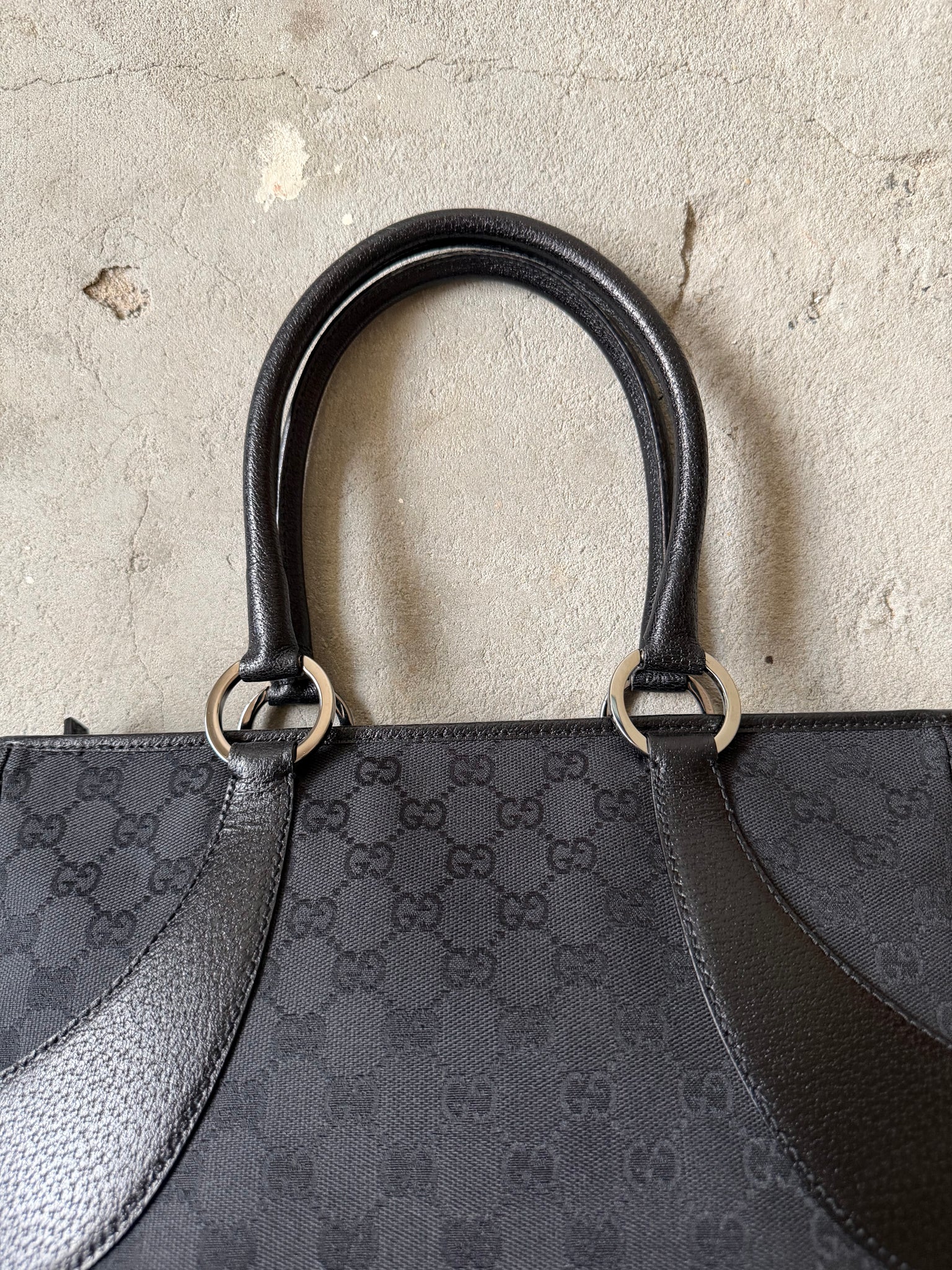 Gucci GG Monogram Shoulder Bag Black