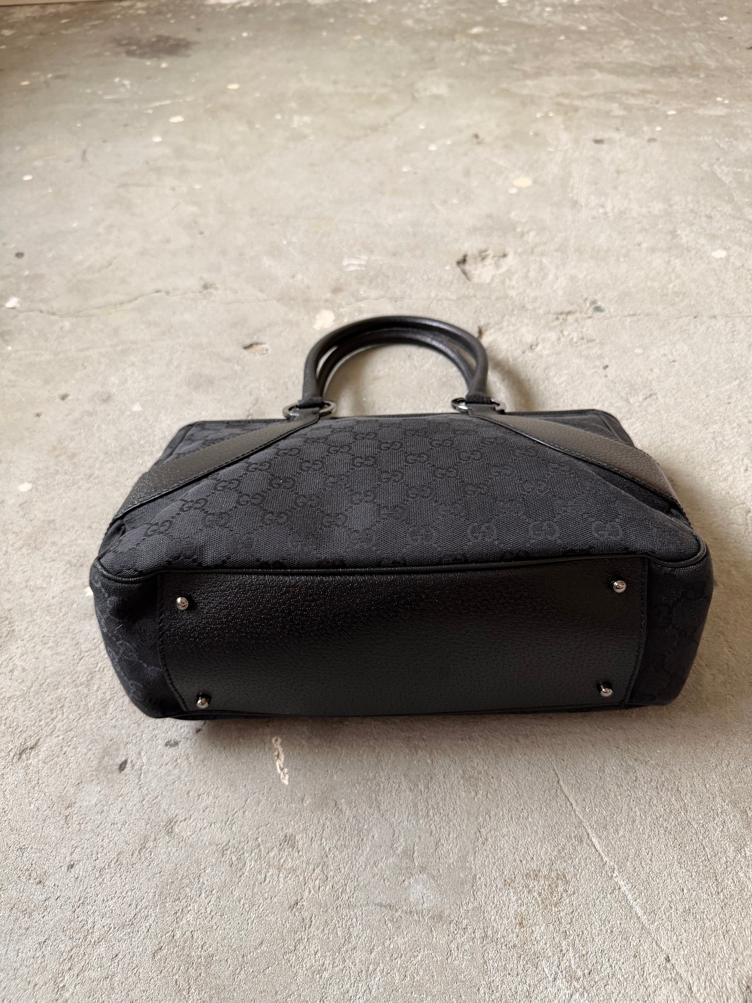 Gucci GG Monogram Shoulder Bag Black