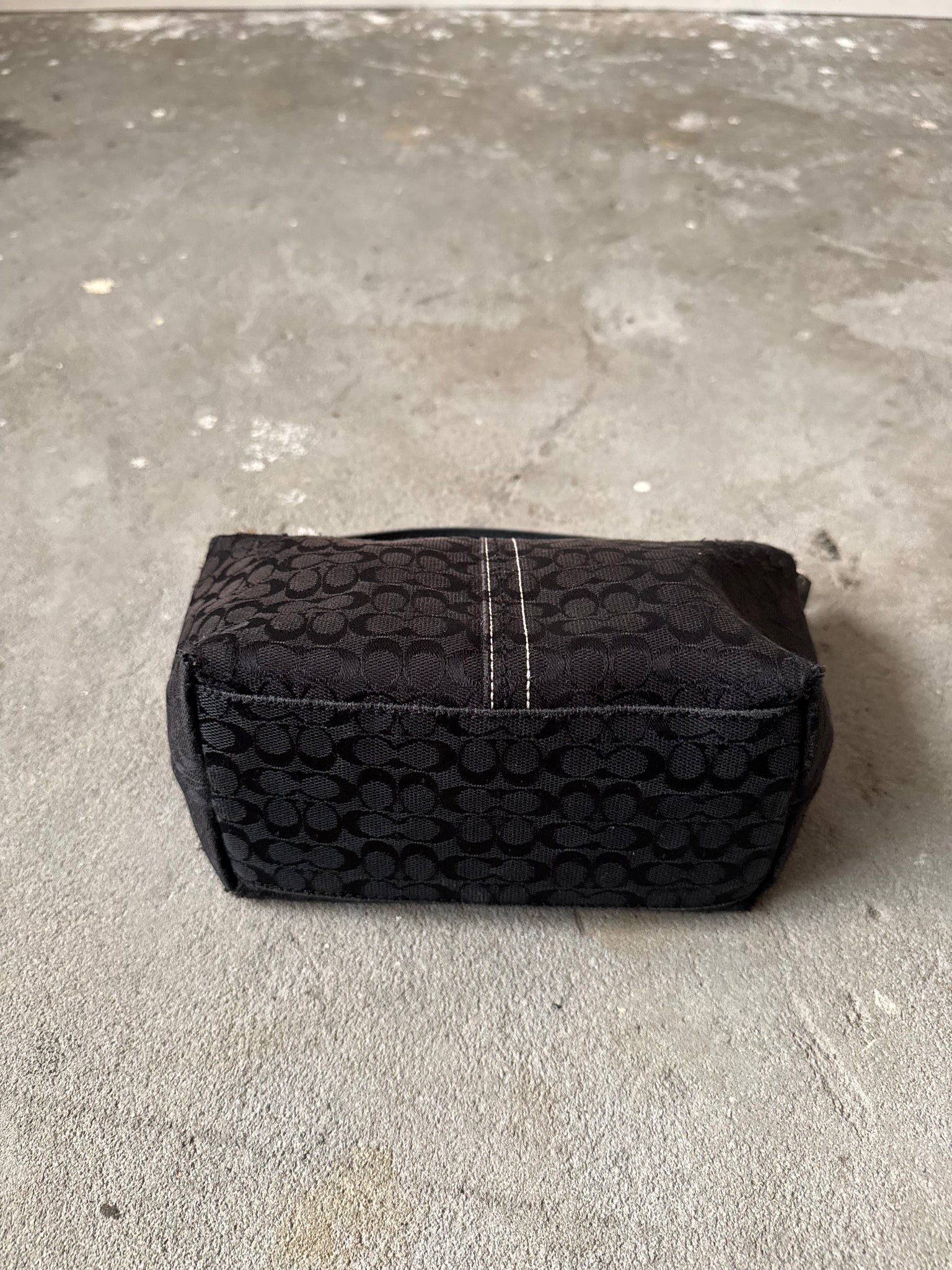 Coach Signature Mini Hobo Shoulder Bag Black