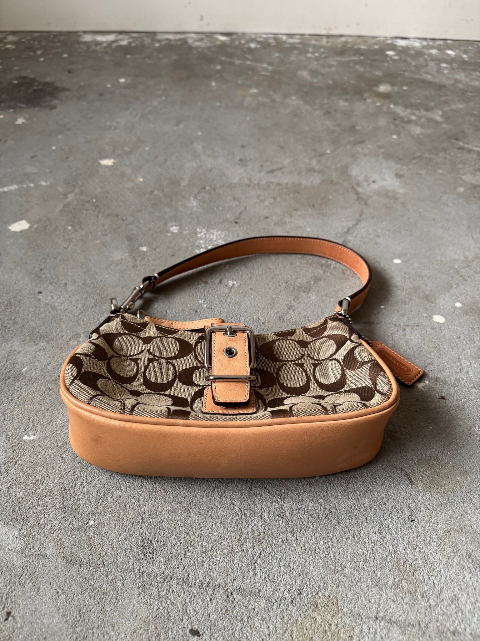 Coach Signature Tabby Shoulder Bag Beige