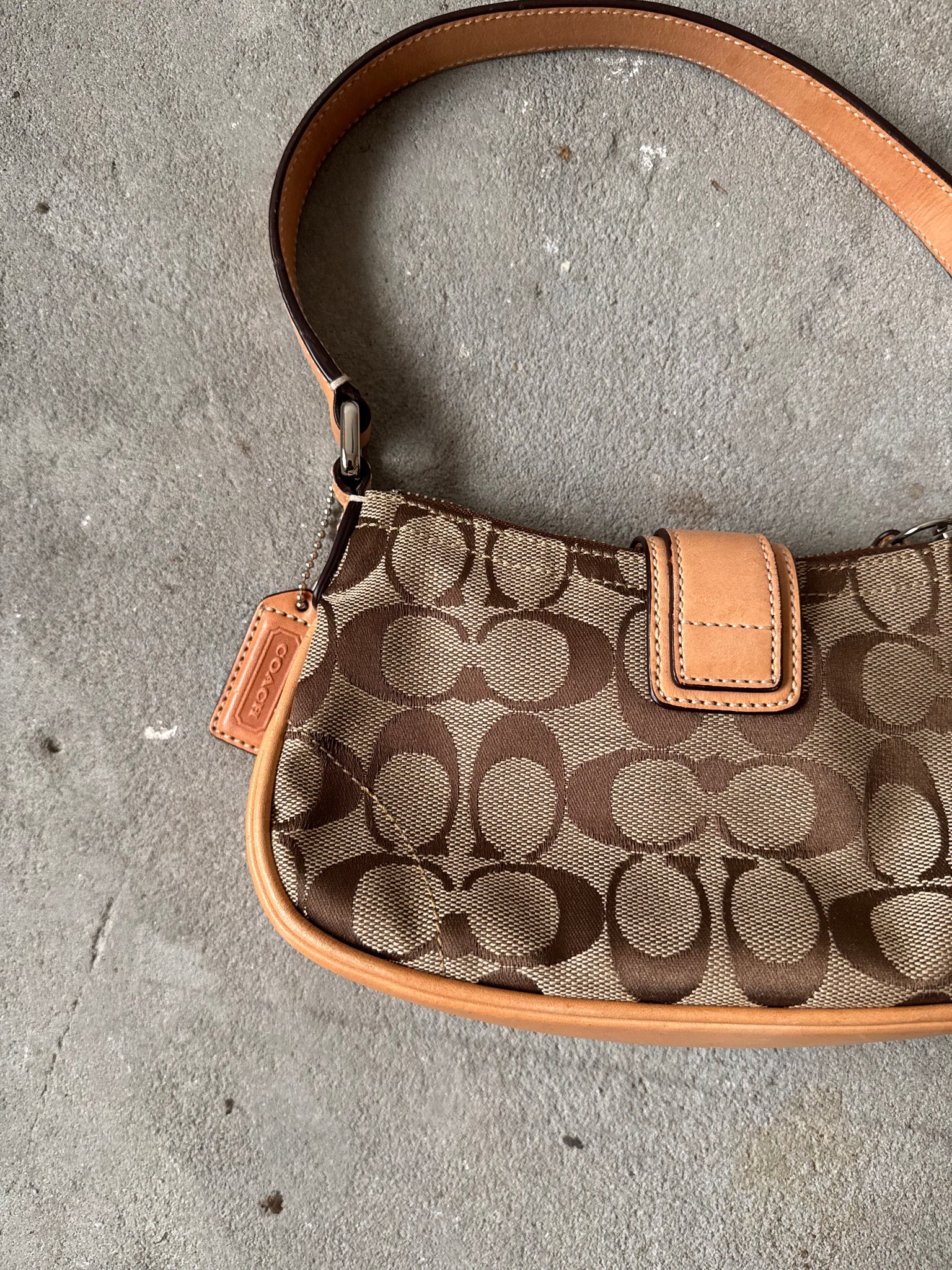 Coach Signature Tabby Shoulder Bag Beige