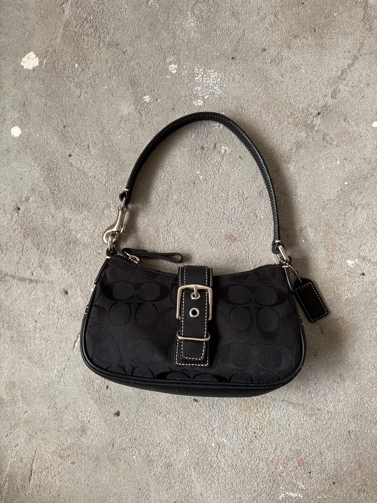 Coach Signature Tabby Shoulder Bag Black
