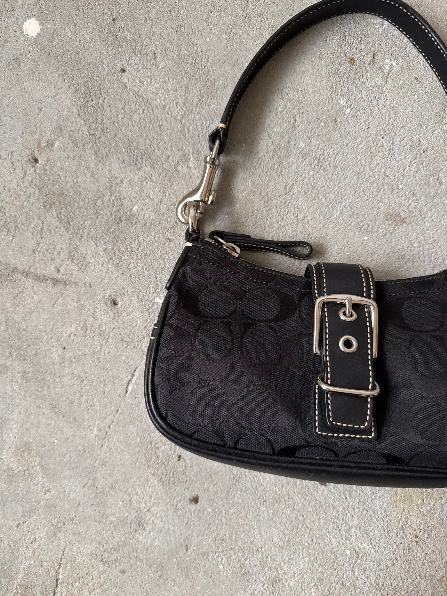 Coach Signature Tabby Shoulder Bag Black