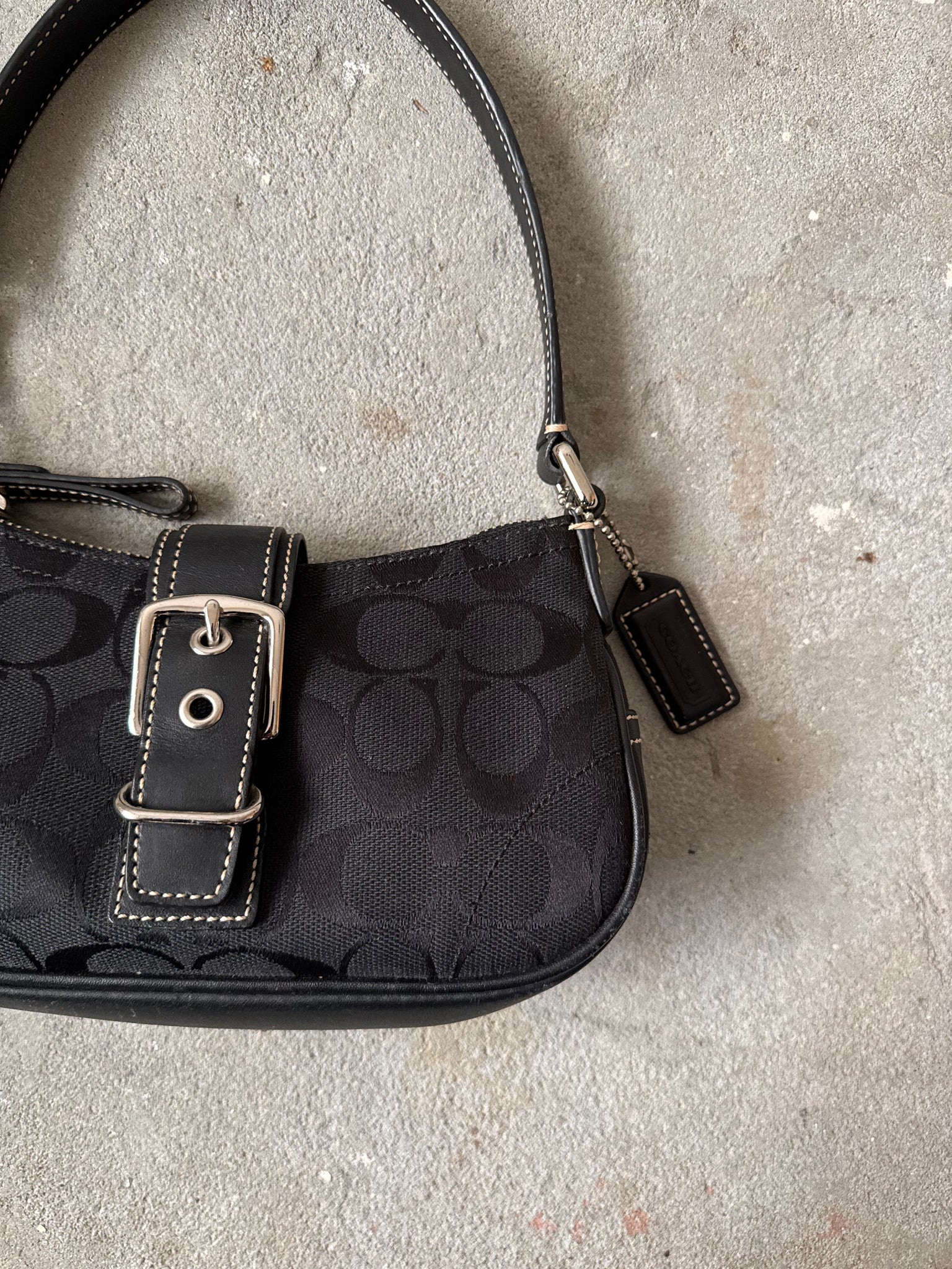 Coach Signature Tabby Shoulder Bag Black