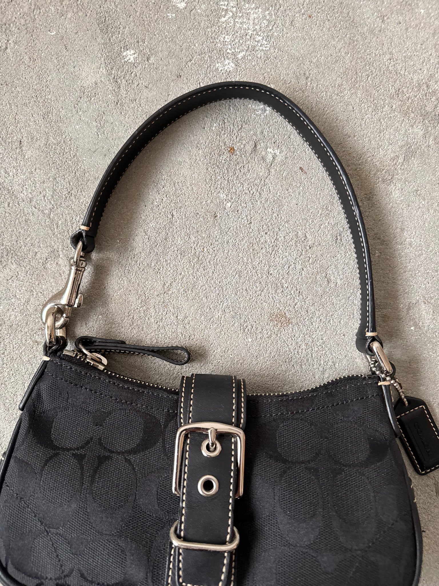 Coach Signature Tabby Shoulder Bag Black