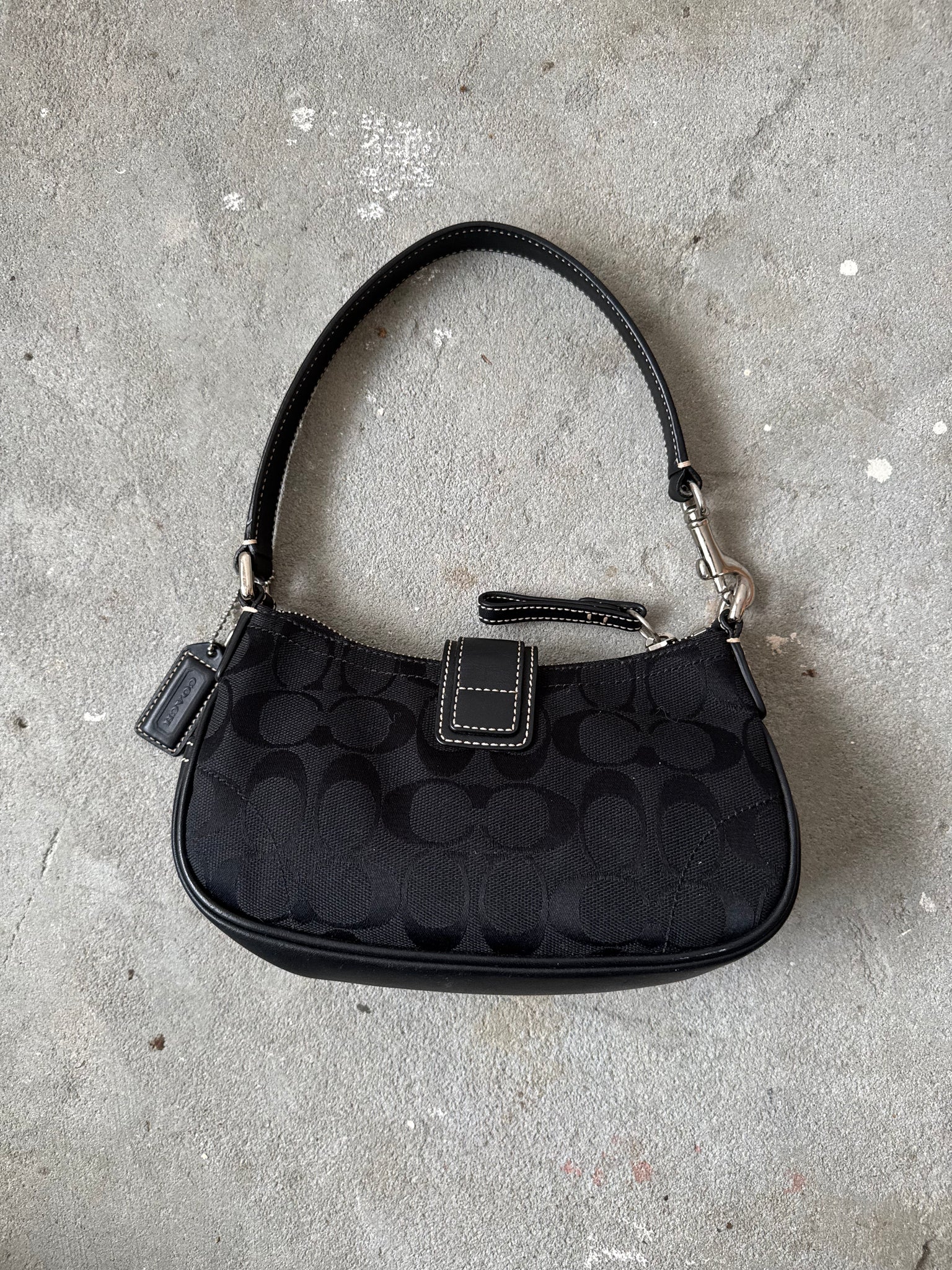 Coach Signature Tabby Shoulder Bag Black