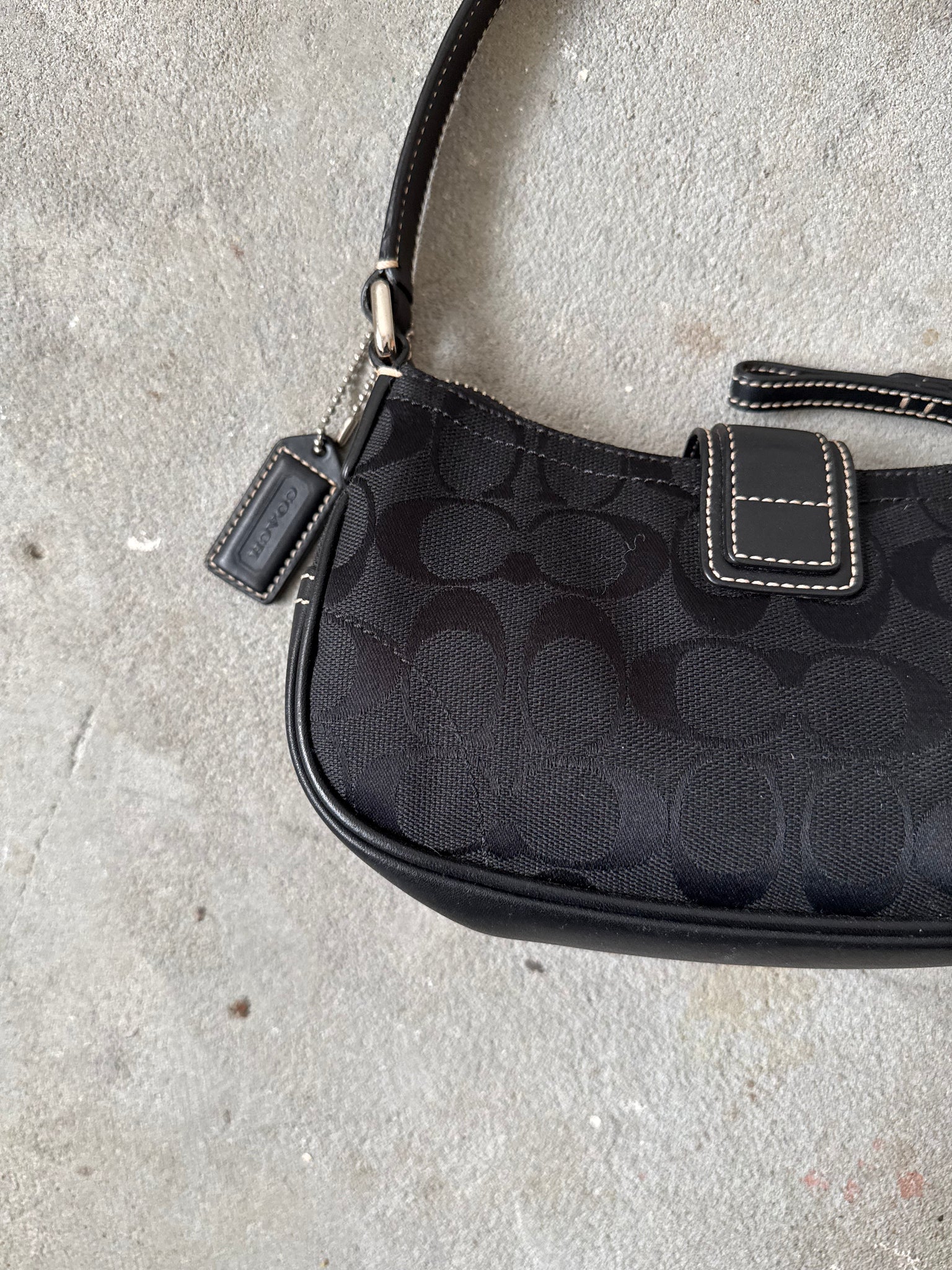 Coach Signature Tabby Shoulder Bag Black