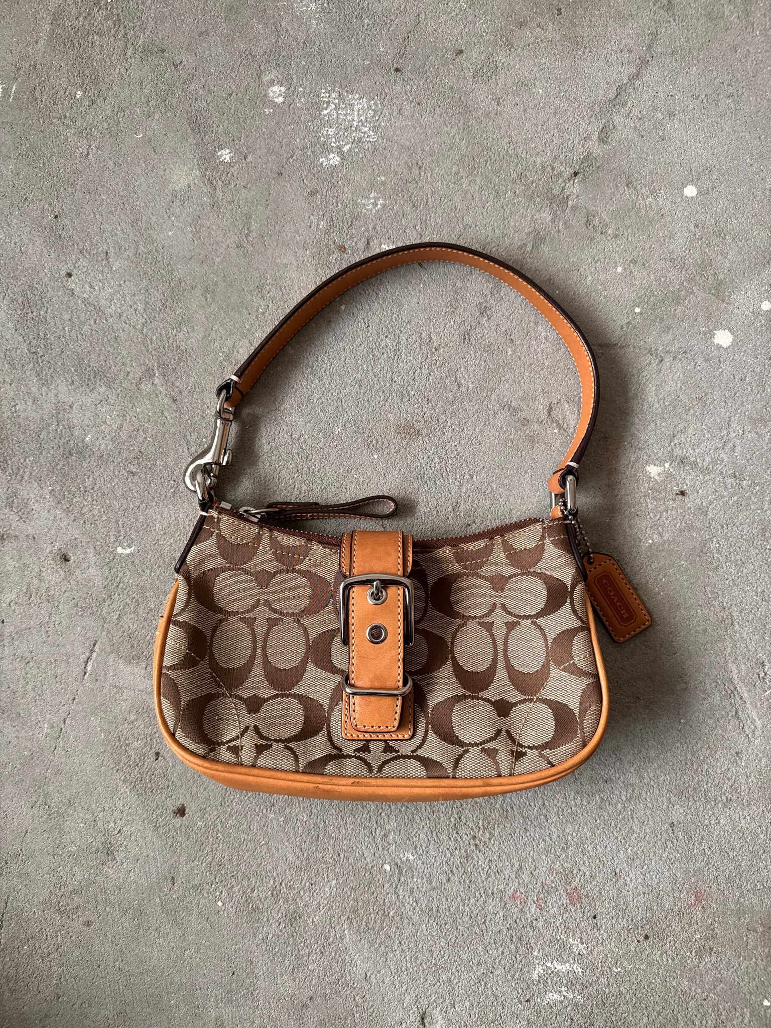 Coach Signature Tabby Shoulder Bag Beige