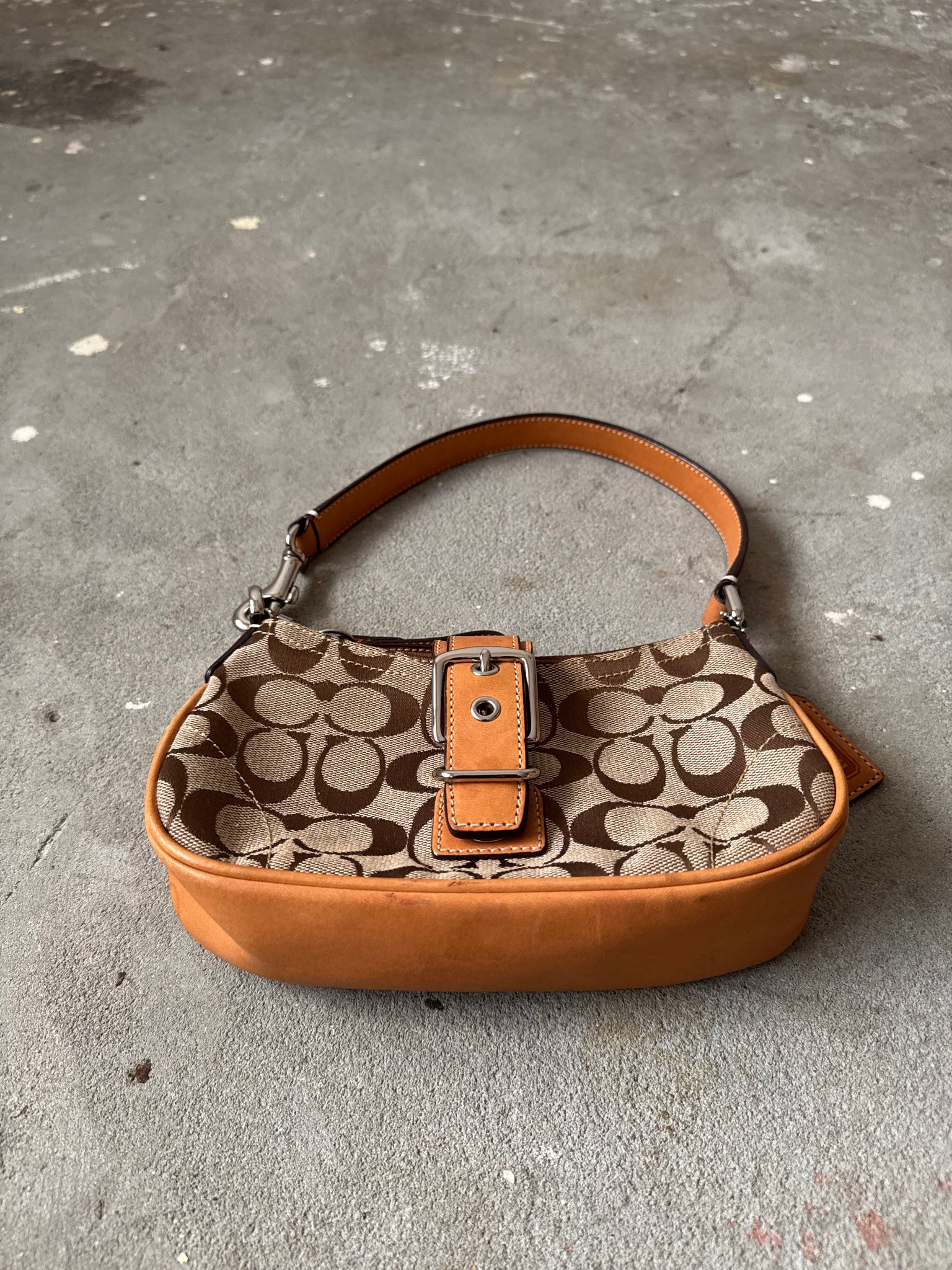 Coach Signature Tabby Shoulder Bag Beige