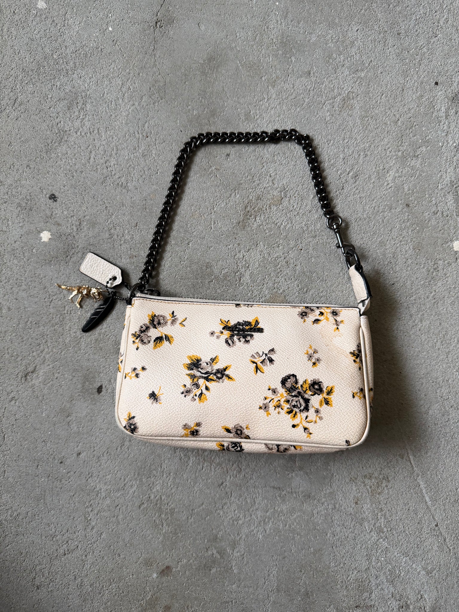 Coach Nolita 19 Floral Shoulder Bag White/Yellow