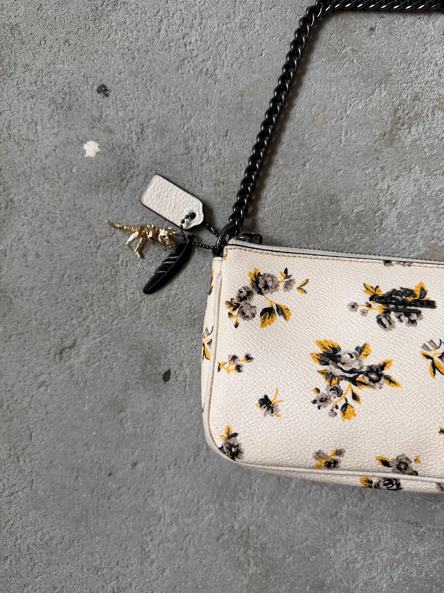 Coach Nolita 19 Floral Shoulder Bag White/Yellow