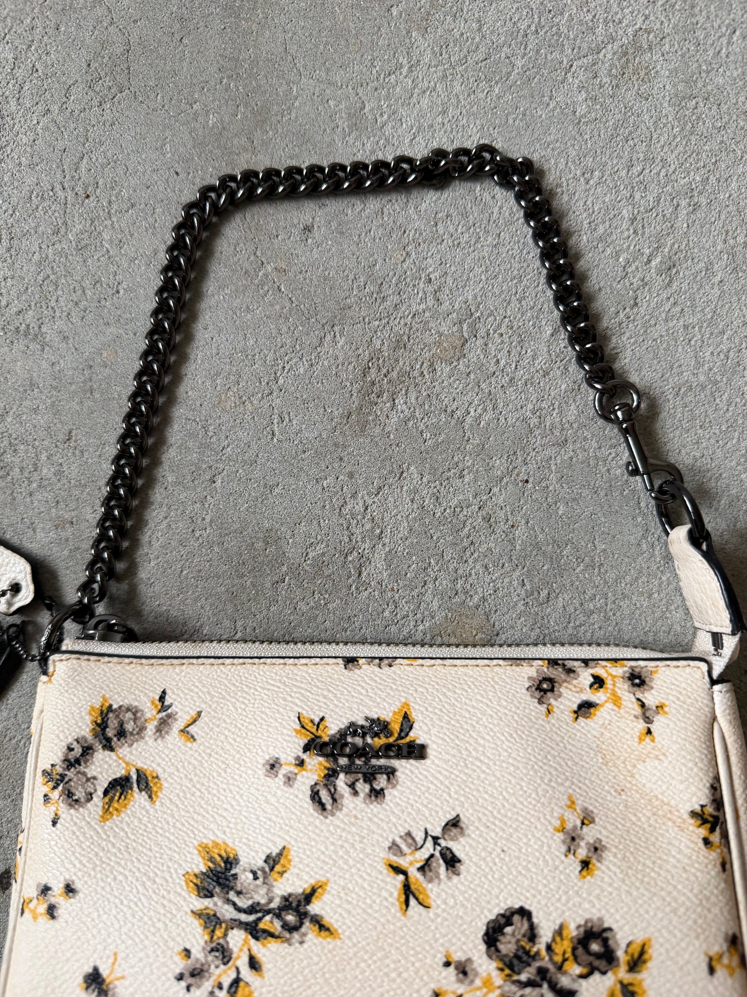Coach Nolita 19 Floral Shoulder Bag White/Yellow
