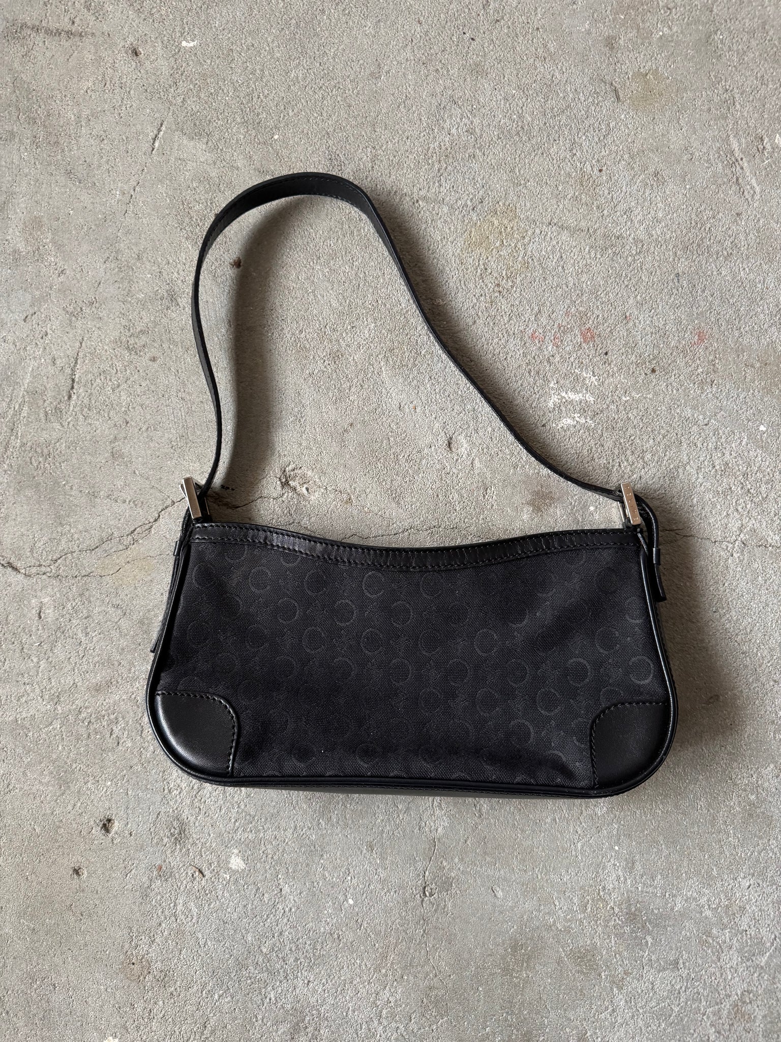 Celine Macadam Canvas Shoulder Bag Black