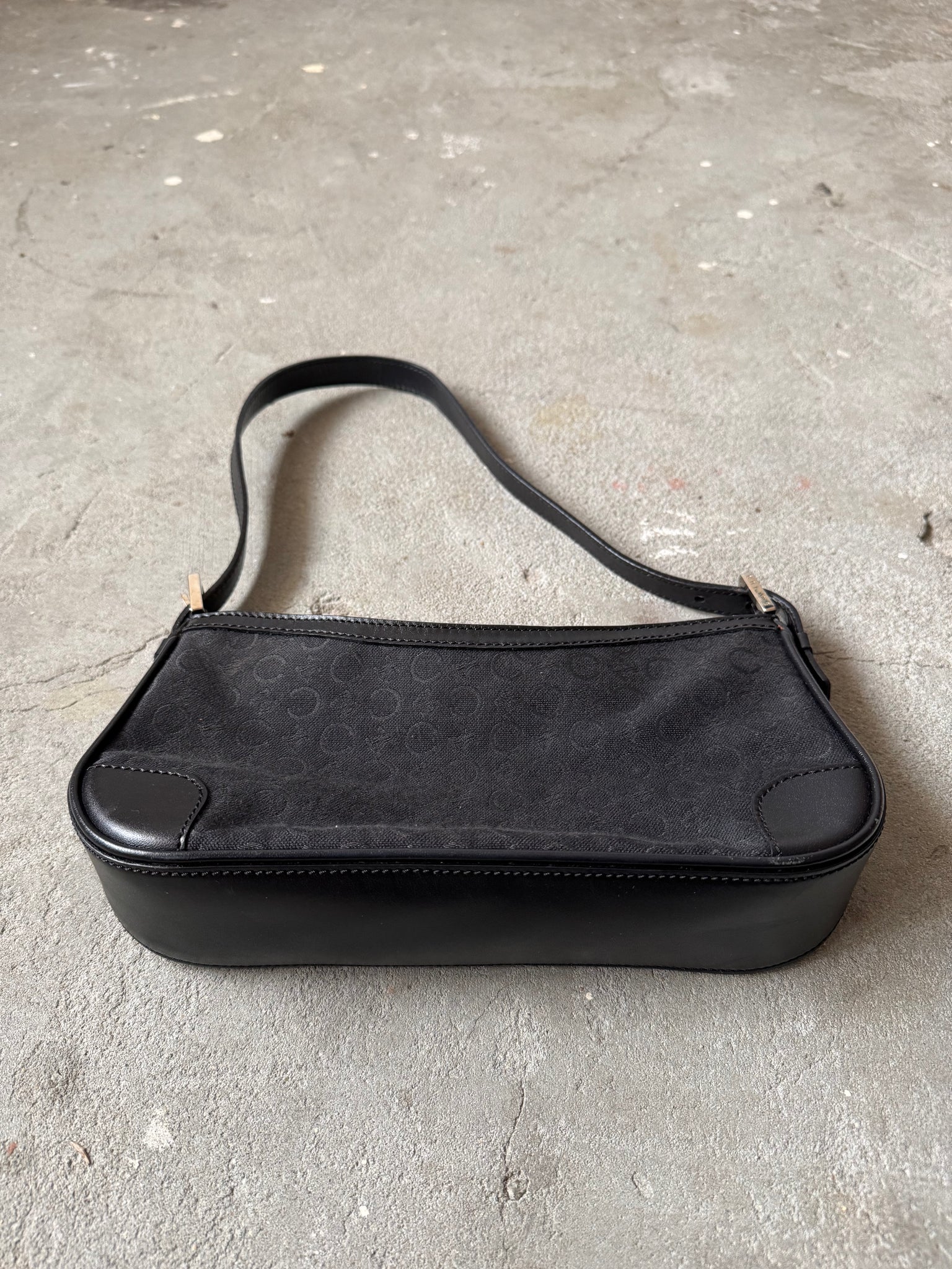 Celine Macadam Canvas Shoulder Bag Black