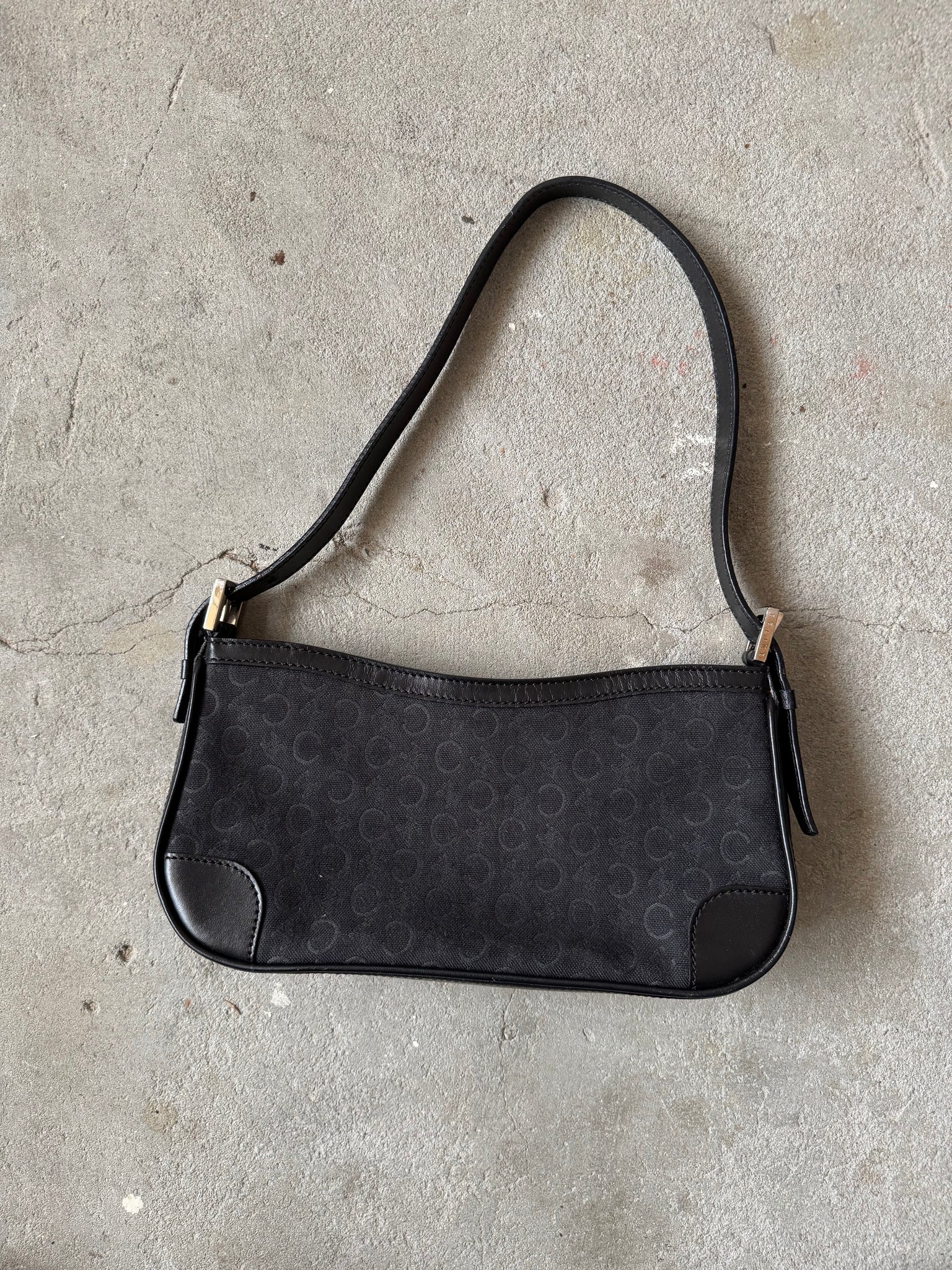 Celine Macadam Canvas Shoulder Bag Black