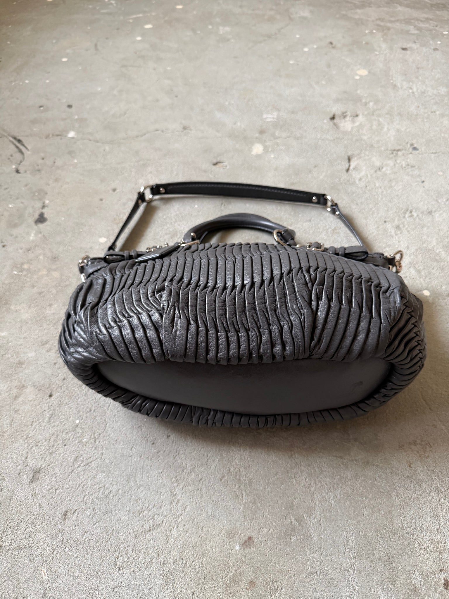 Coach 2Way Sophia Madison Pleated Shoulder Bag Grey