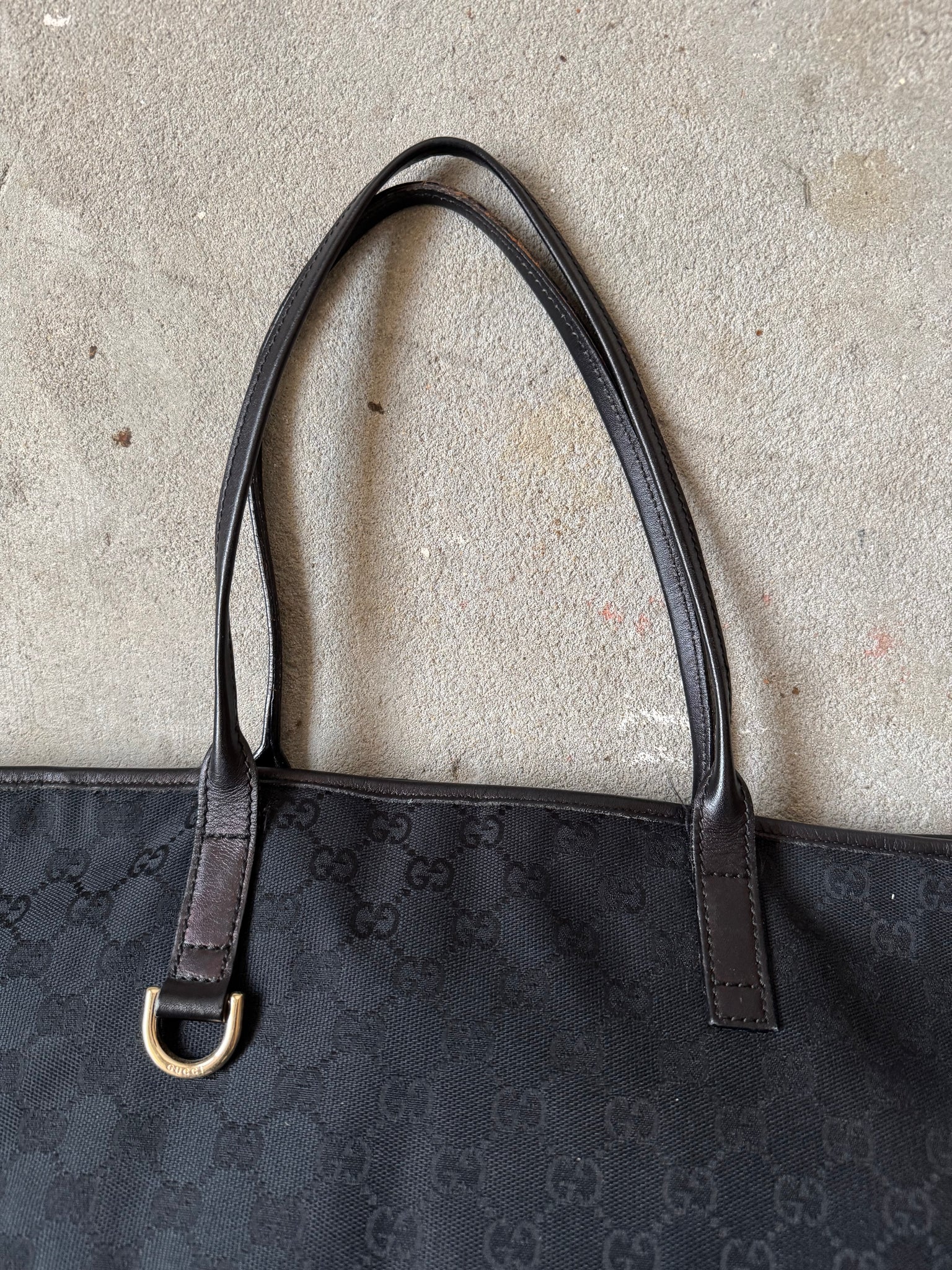 Gucci GG Monogram Shoulder Bag Black