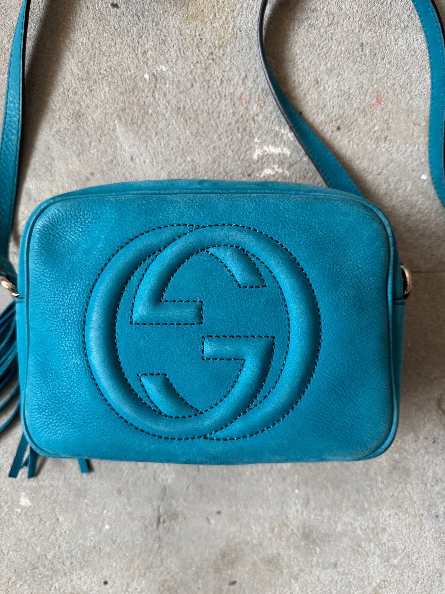 Gucci GG Soho Crossbody Bag Turquoise