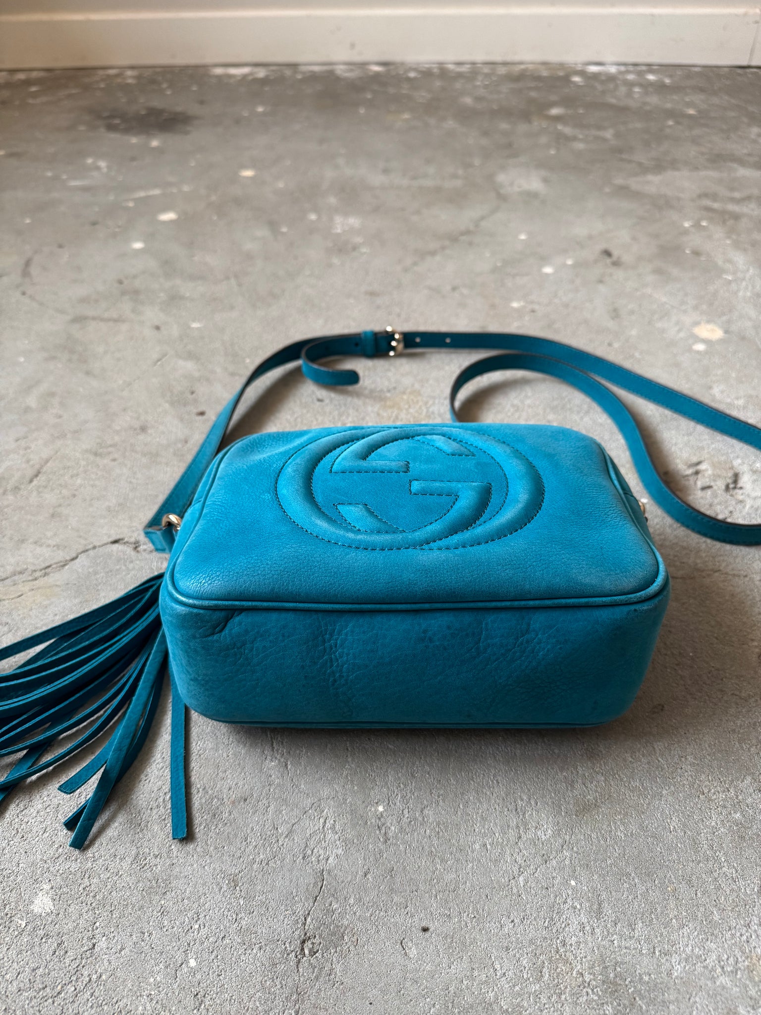 Gucci GG Soho Crossbody Bag Turquoise