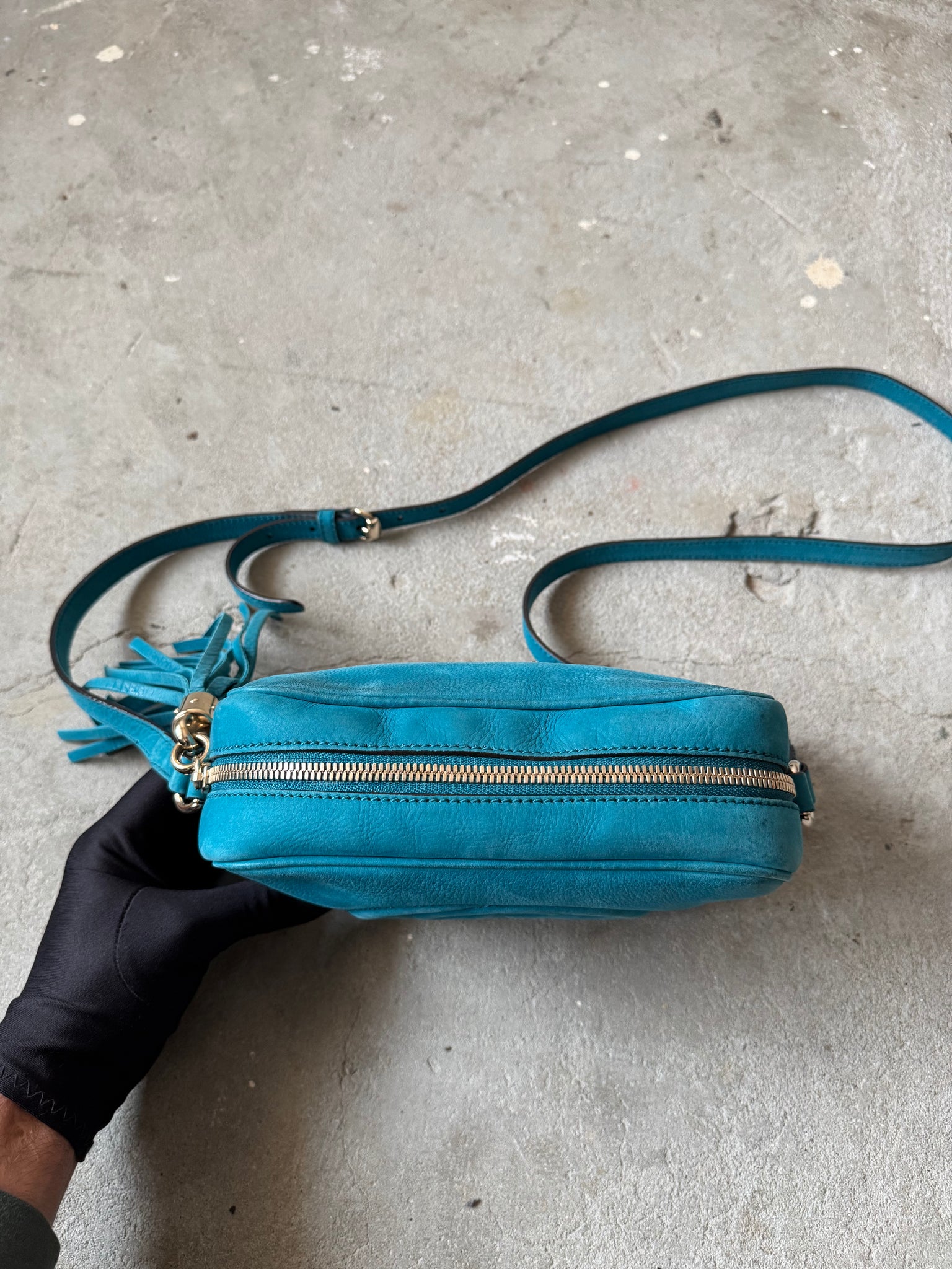 Gucci GG Soho Crossbody Bag Turquoise