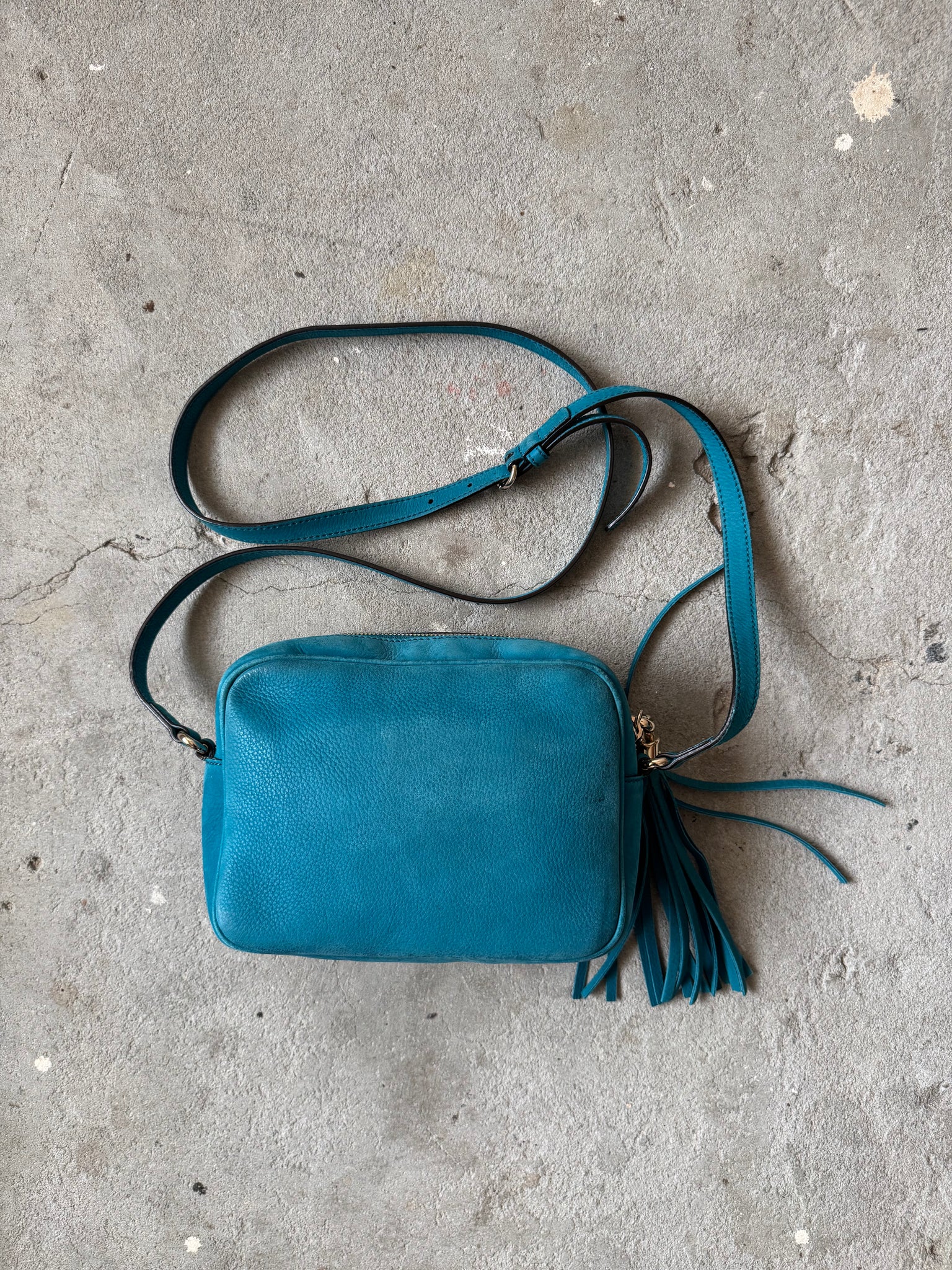 Gucci GG Soho Crossbody Bag Turquoise