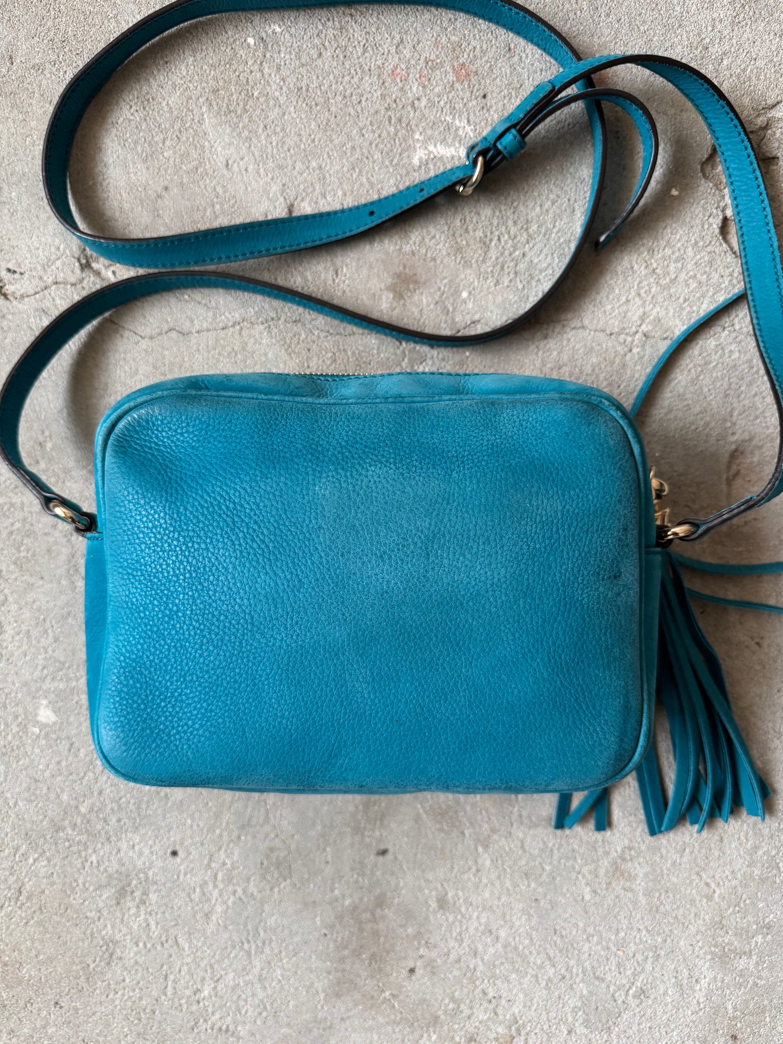 Gucci GG Soho Crossbody Bag Turquoise