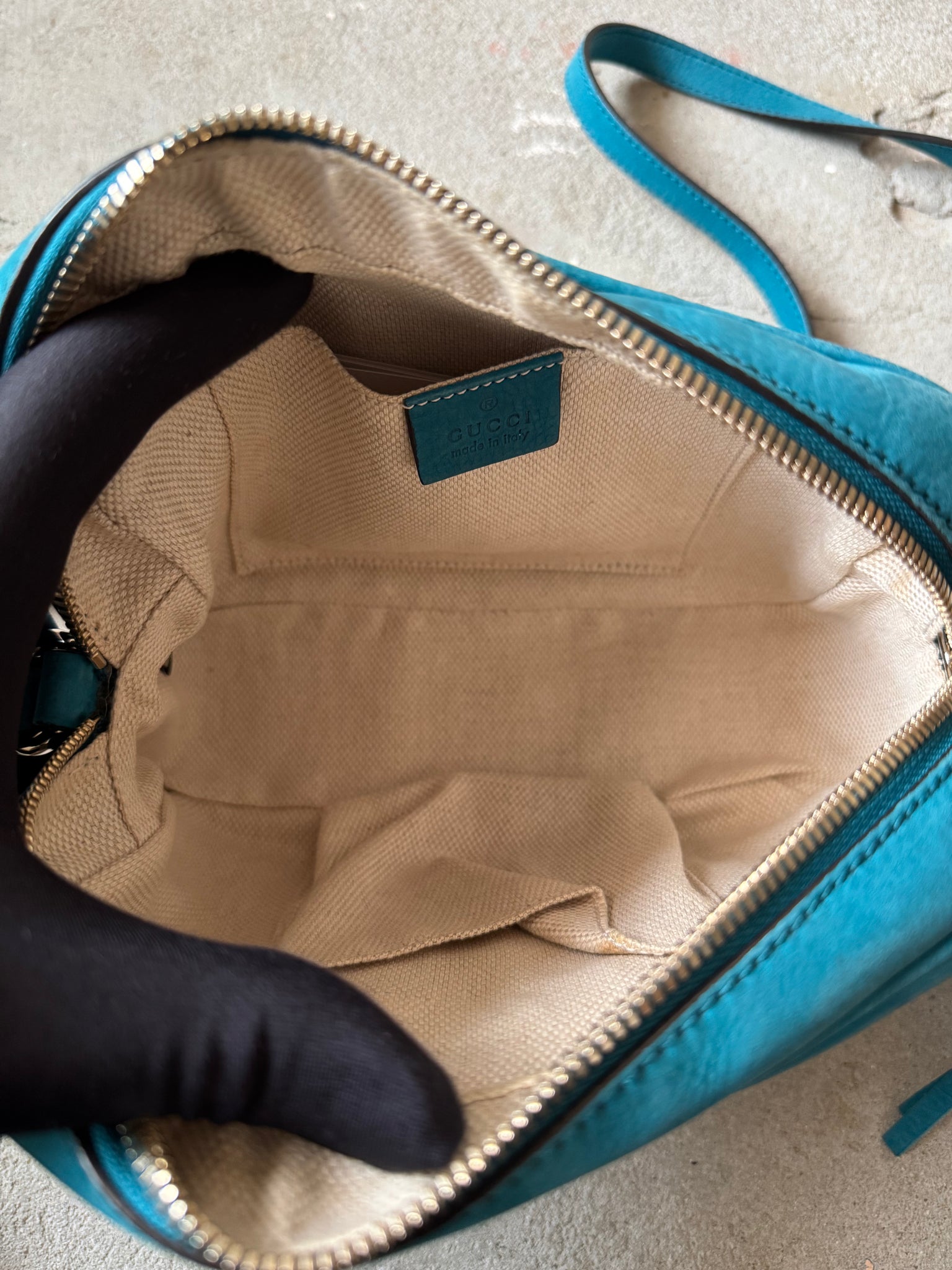 Gucci GG Soho Crossbody Bag Turquoise