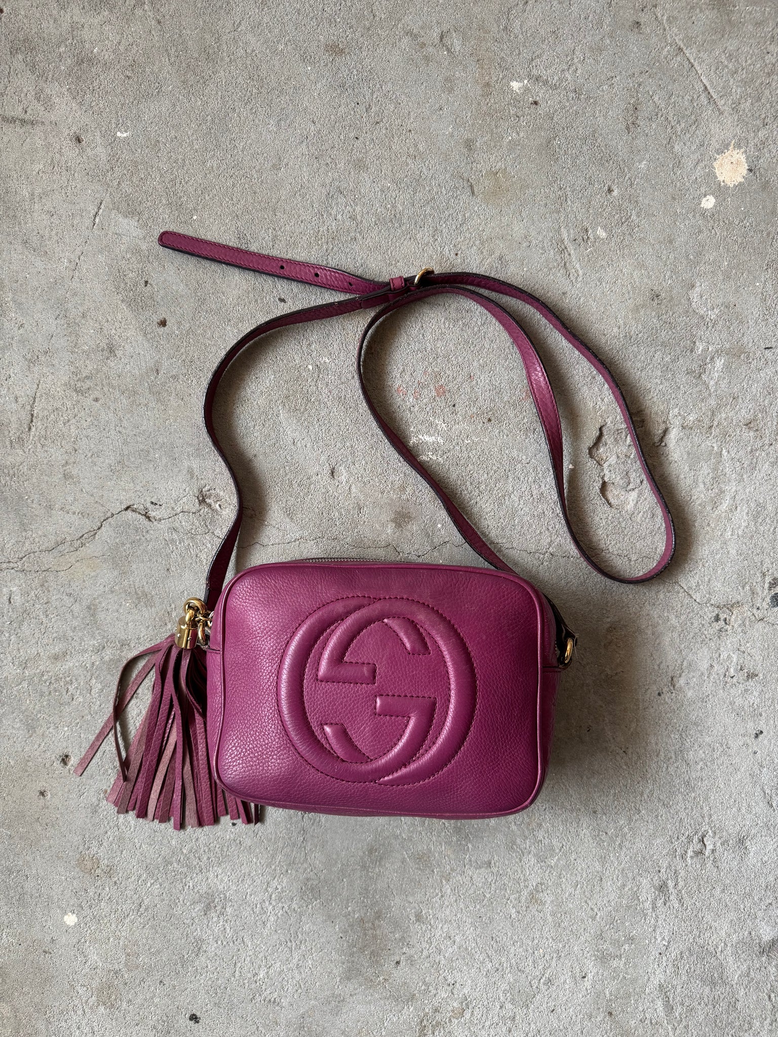 Gucci GG Soho Crossbody Bag Purple