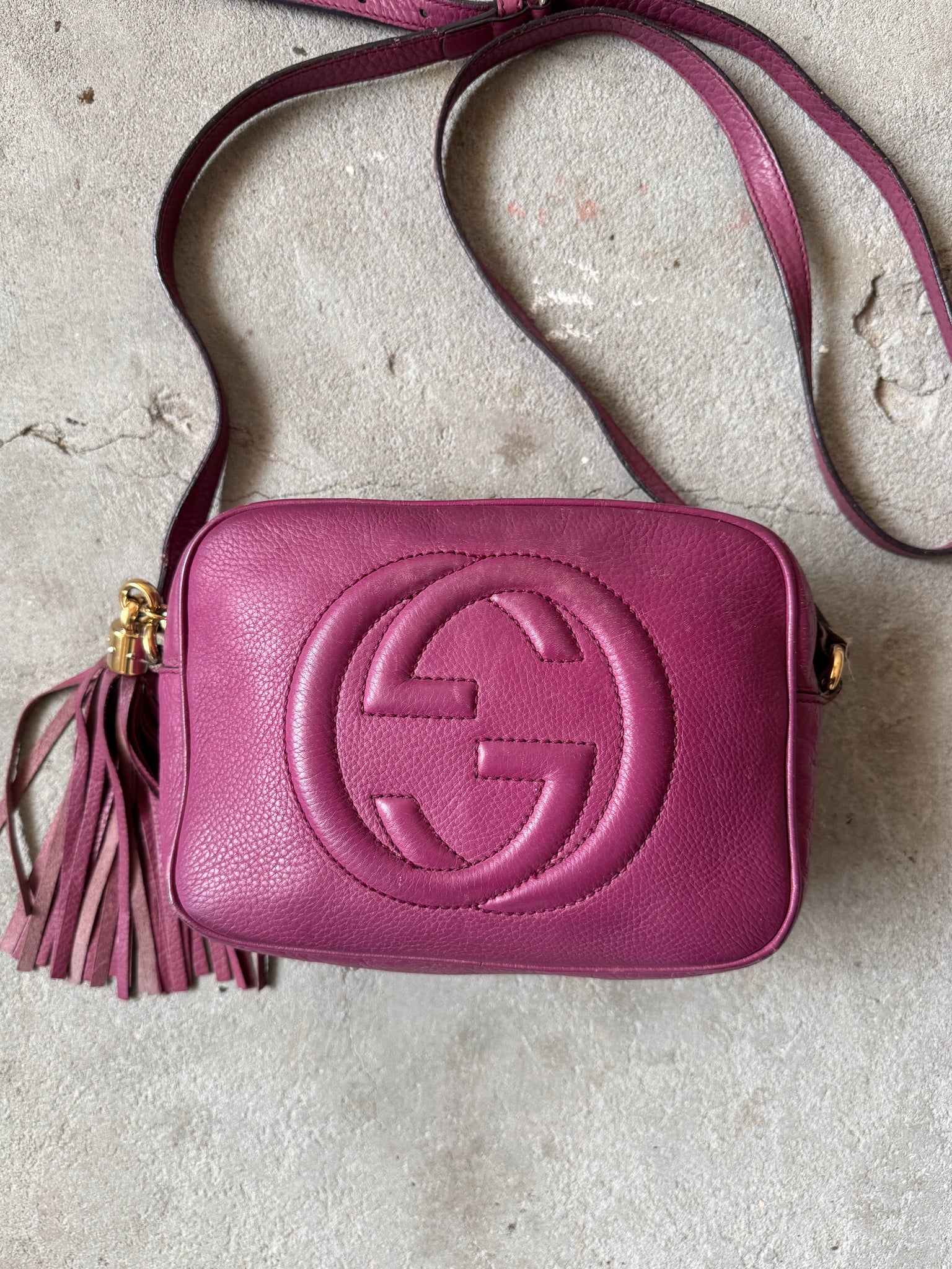 Gucci GG Soho Crossbody Bag Purple