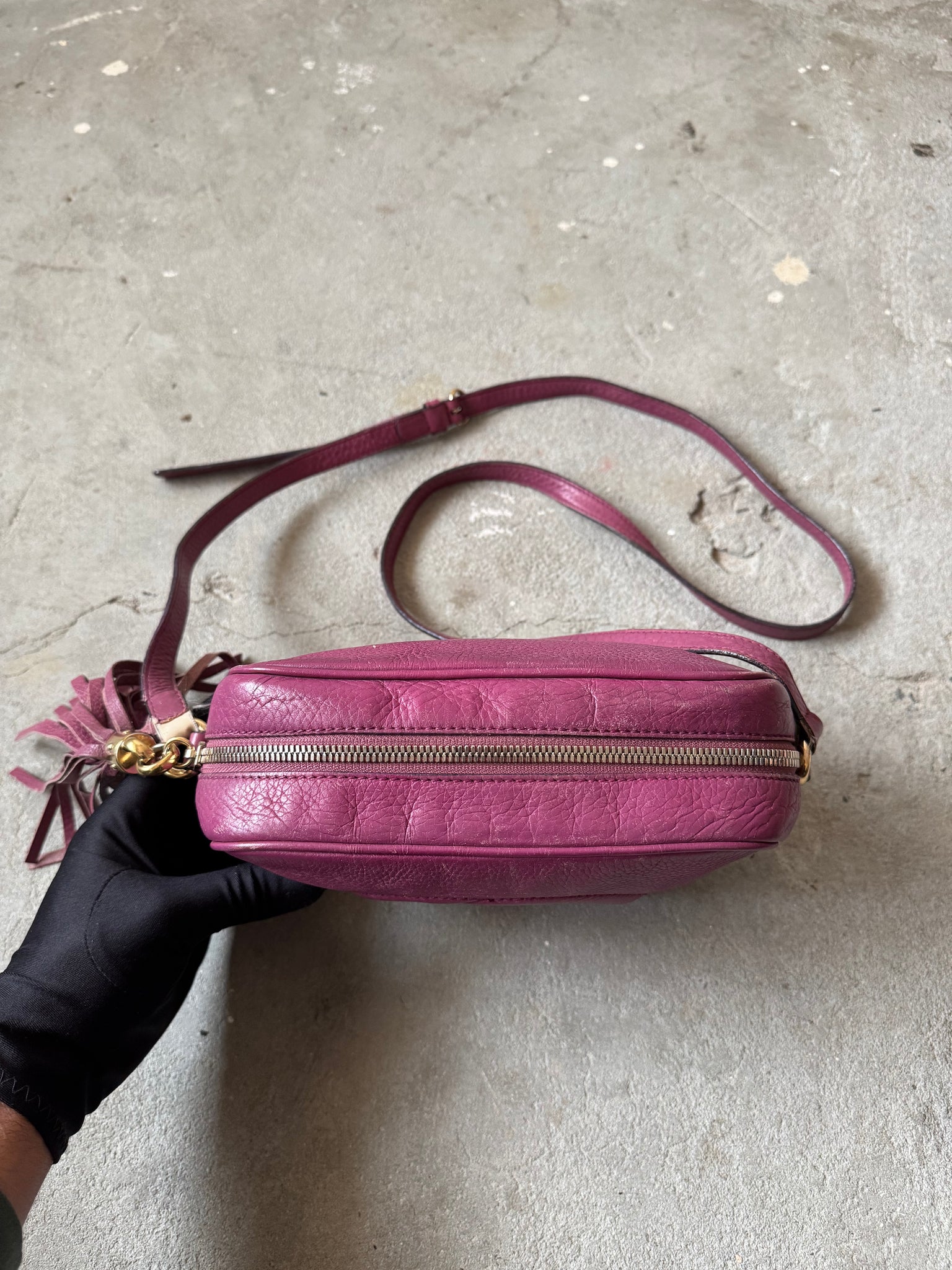 Gucci GG Soho Crossbody Bag Purple