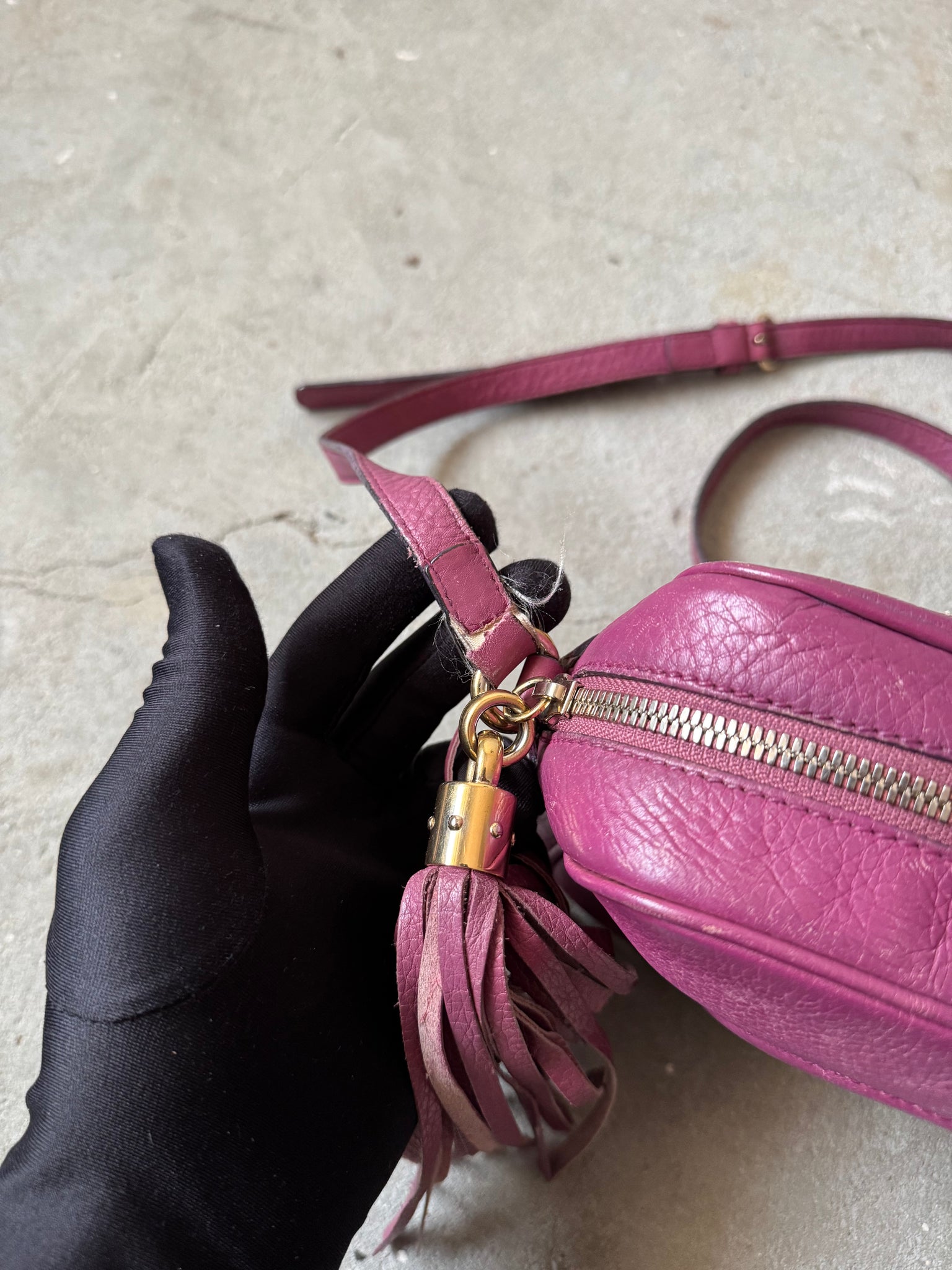 Gucci GG Soho Crossbody Bag Purple