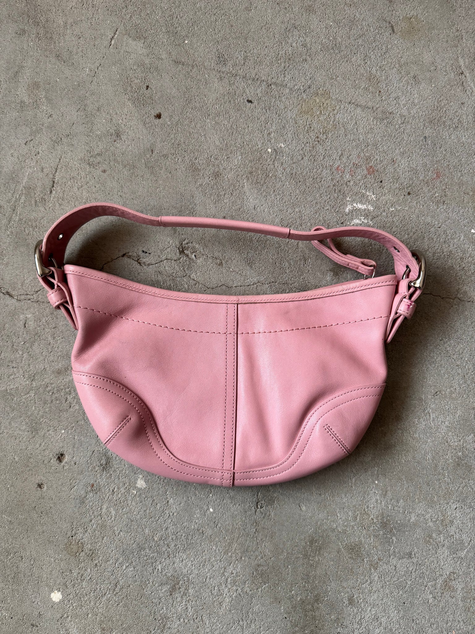 Coach Mini Sufflette Leather Shoulder Bag Pink