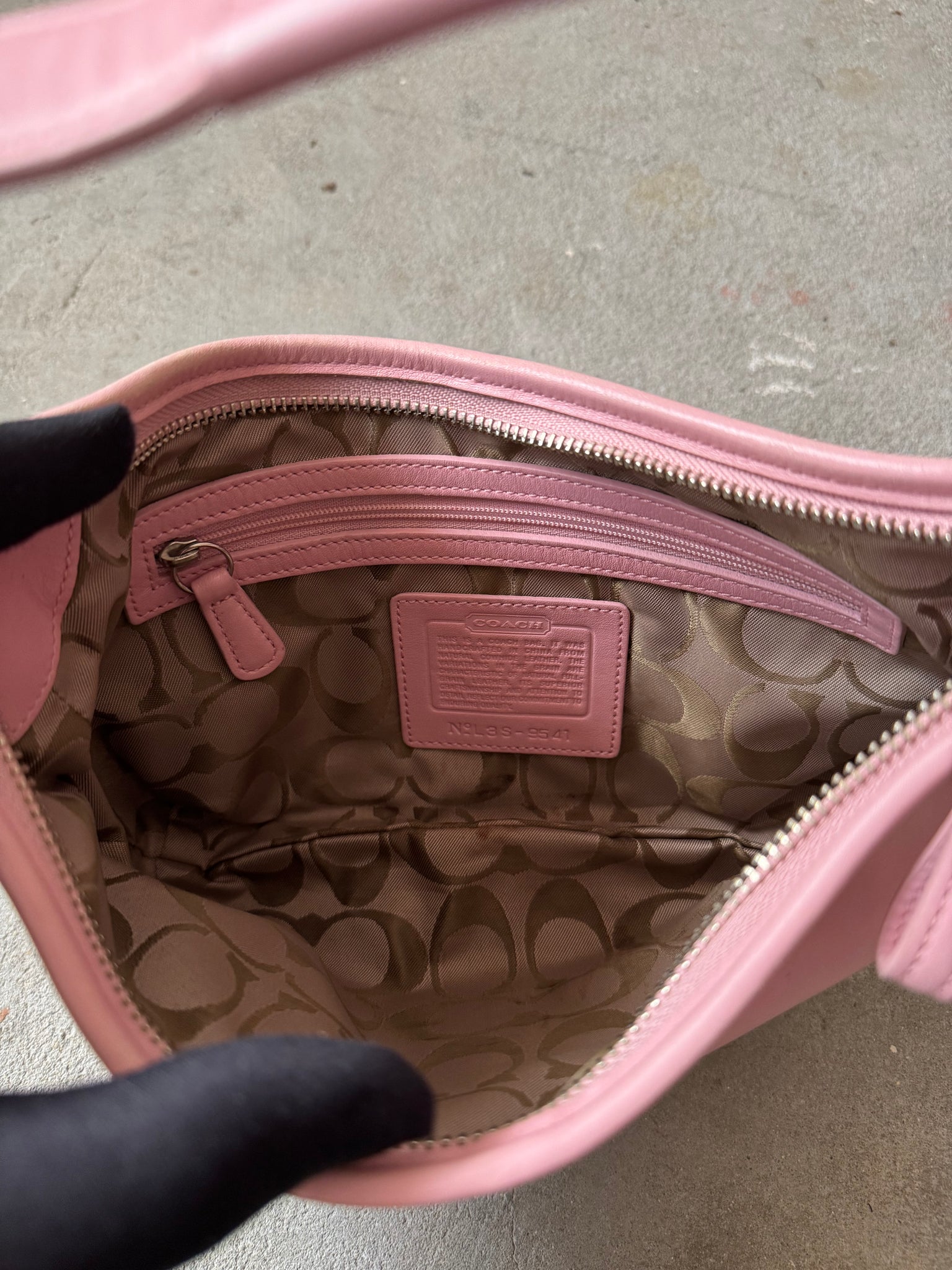 Coach Mini Sufflette Leather Shoulder Bag Pink