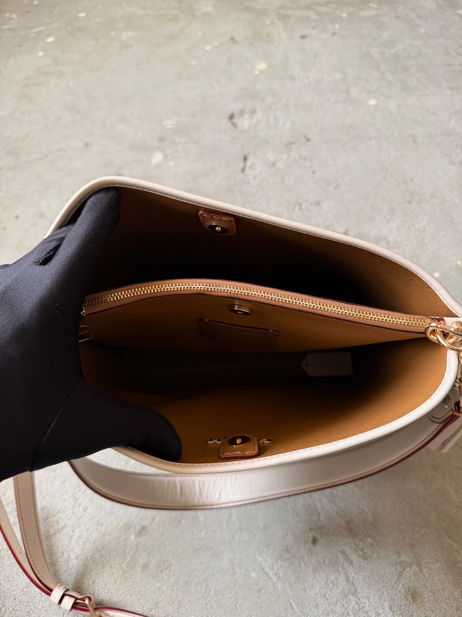 Coach 2Way Signature Mollie 22 Bucket Bag Blue/White