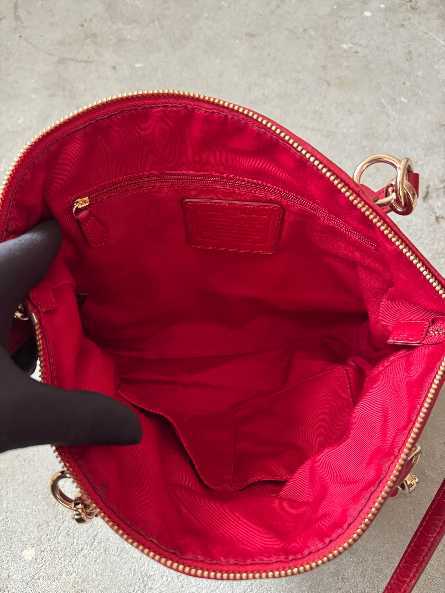 Coach 2Way Kelsey Quilted Shoulder Bag Red