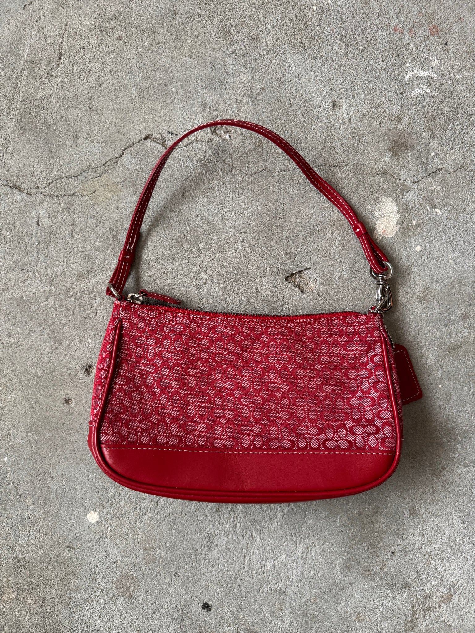 Coach Y2K Demi Print Shoulder Bag Red