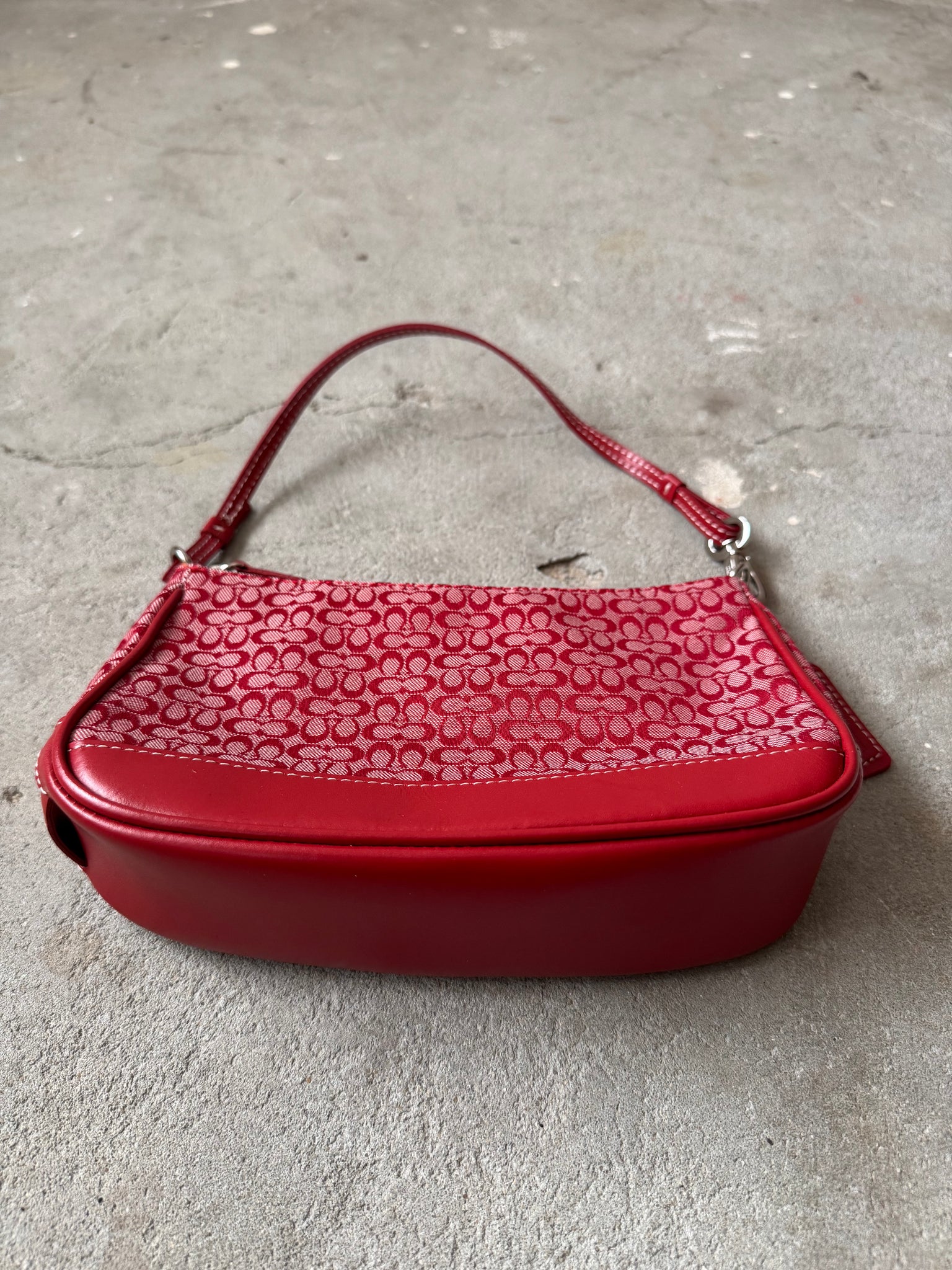 Coach Y2K Demi Print Shoulder Bag Red