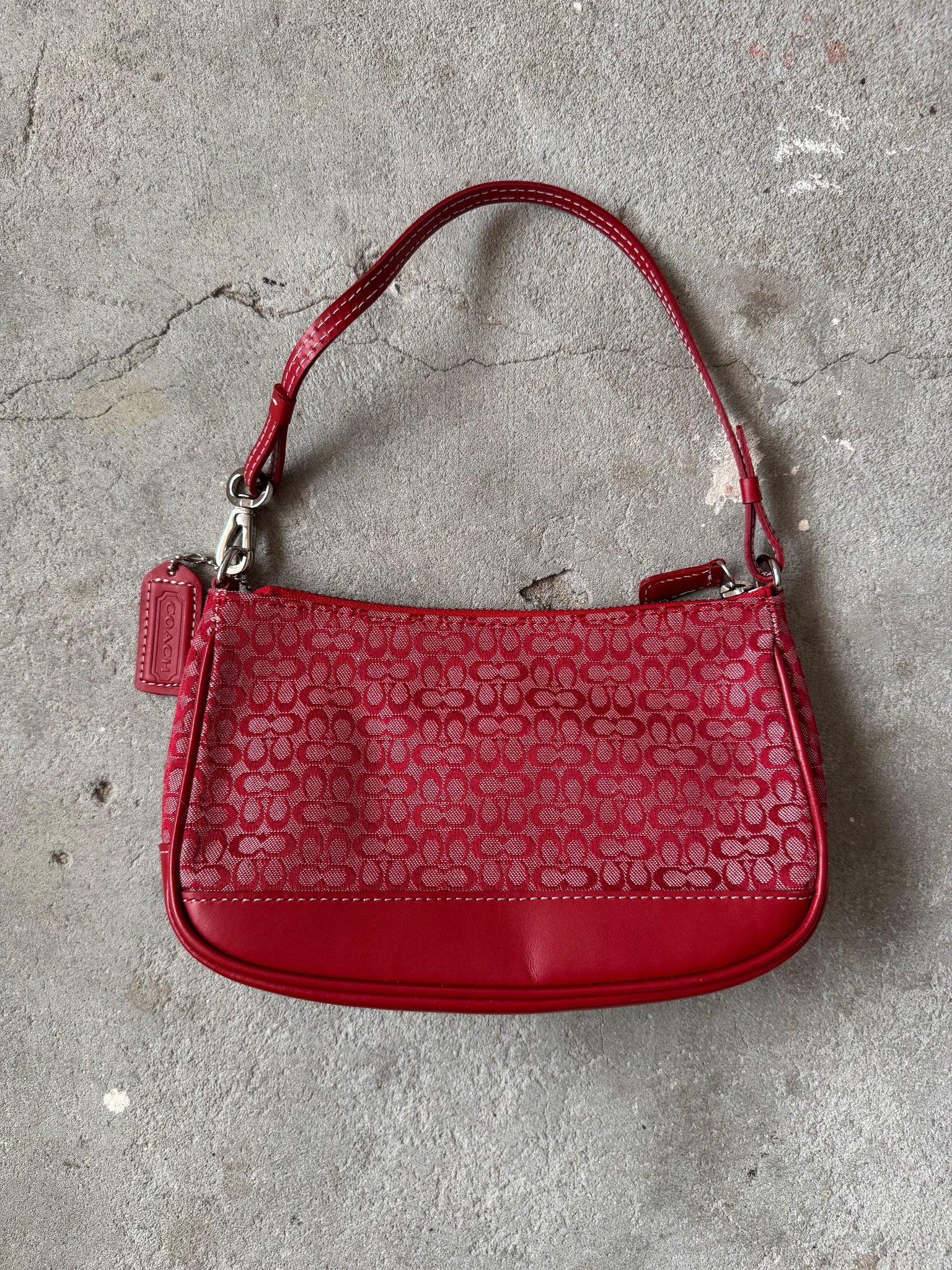 Coach Y2K Demi Print Shoulder Bag Red