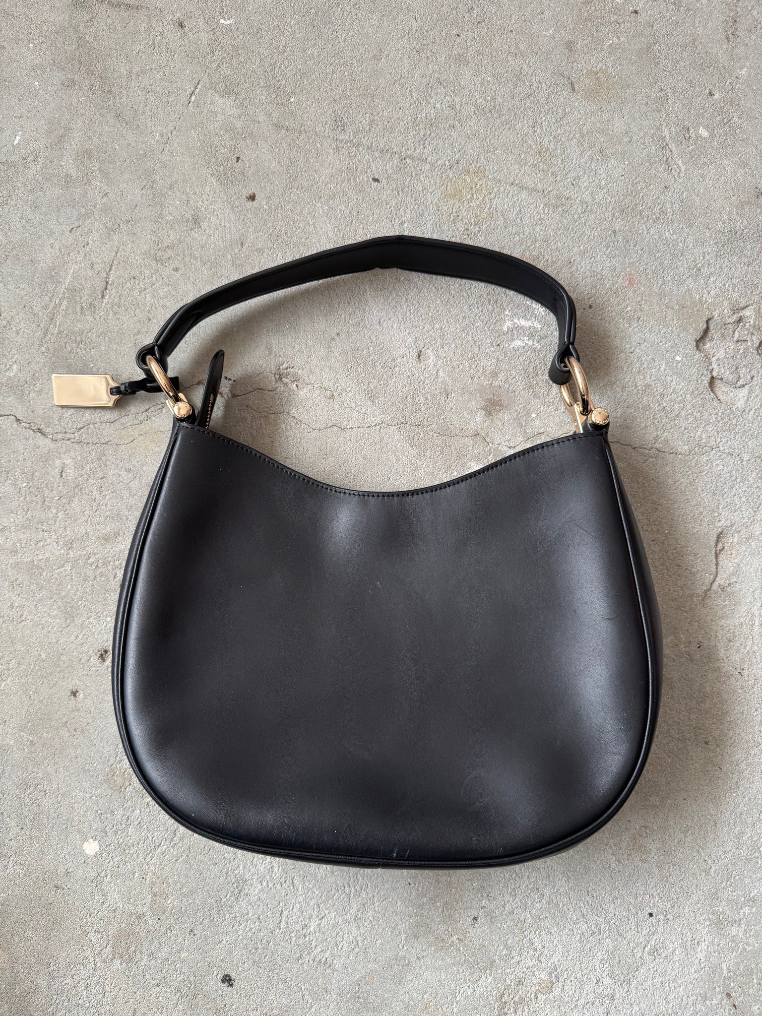 Coach Normad Hobo Leather Shoulder Bag Black