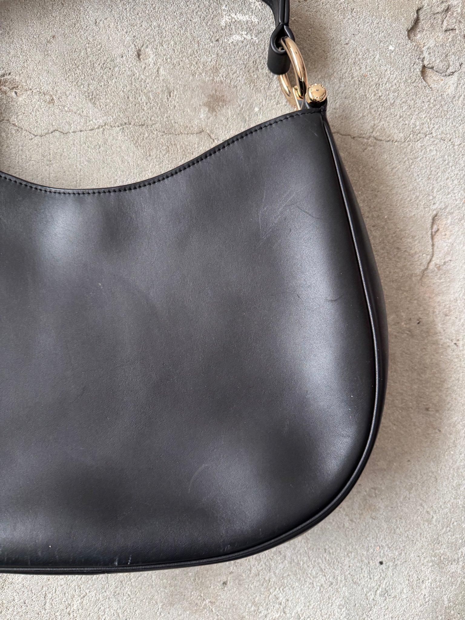 Coach Normad Hobo Leather Shoulder Bag Black