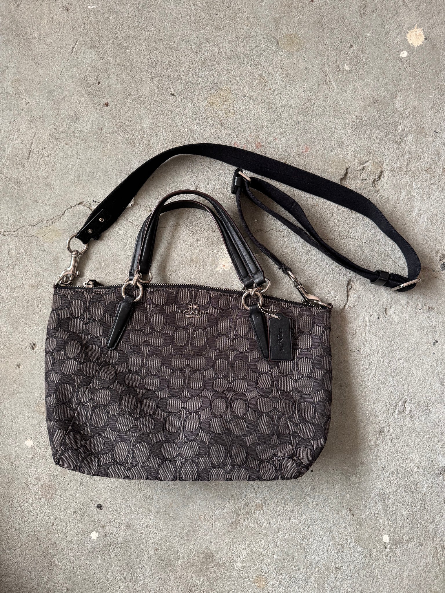 Coach 2Way Signature Kelsey Shoulder Bag Black