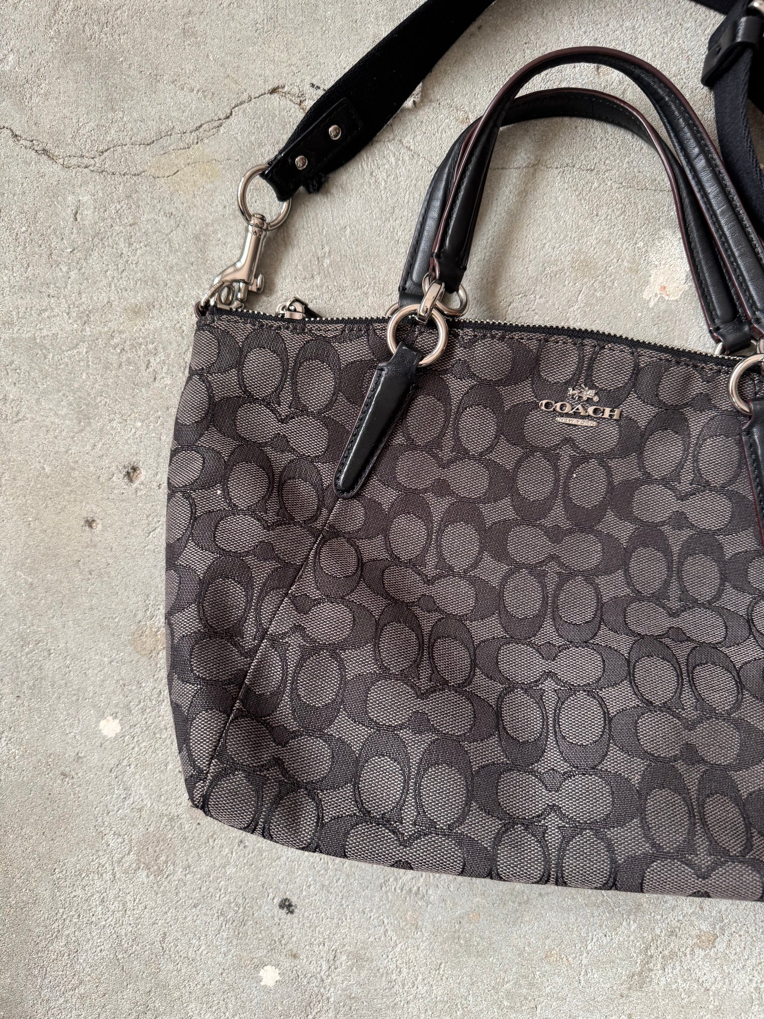 Coach 2Way Signature Kelsey Shoulder Bag Black