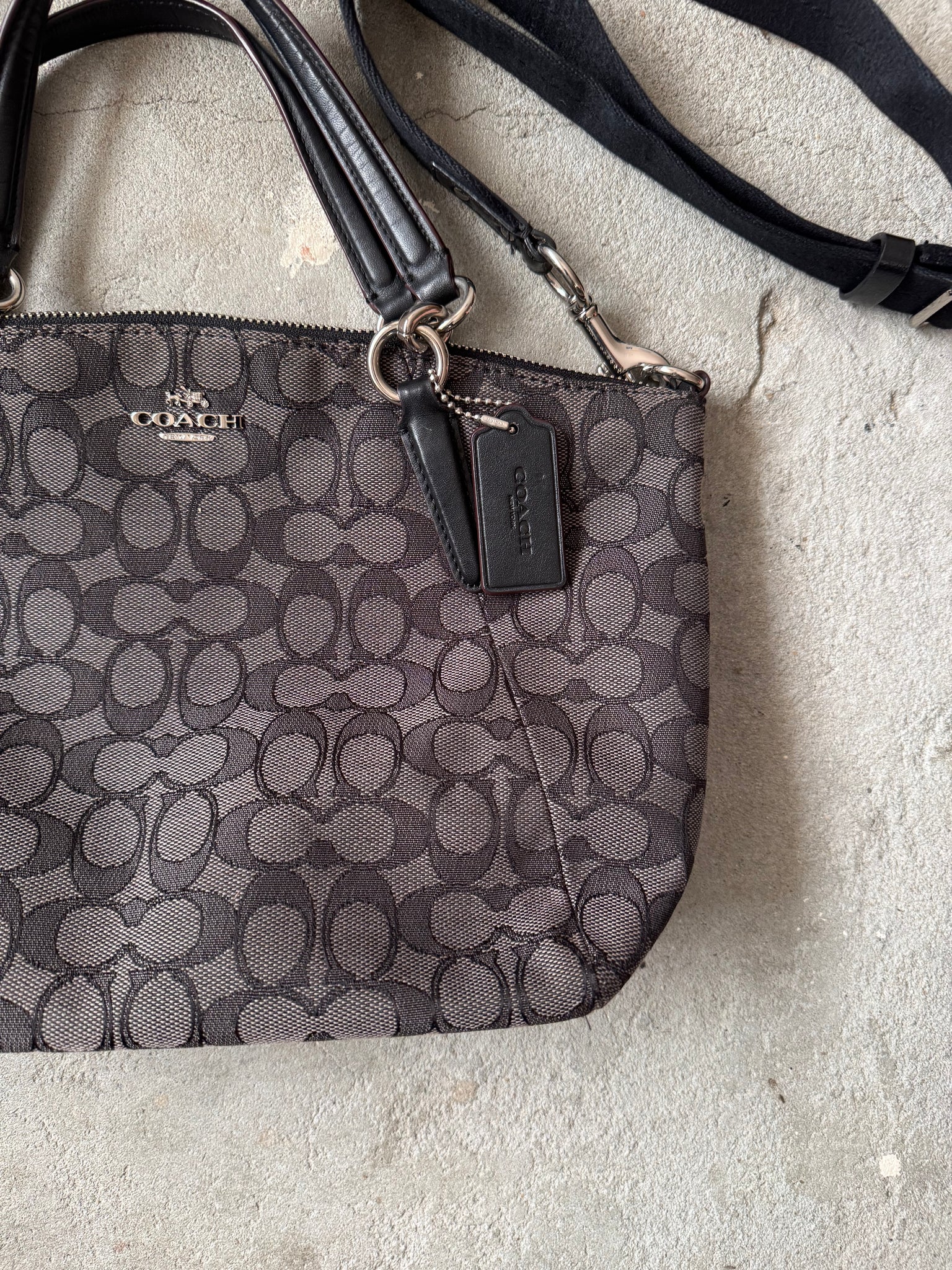 Coach 2Way Signature Kelsey Shoulder Bag Black