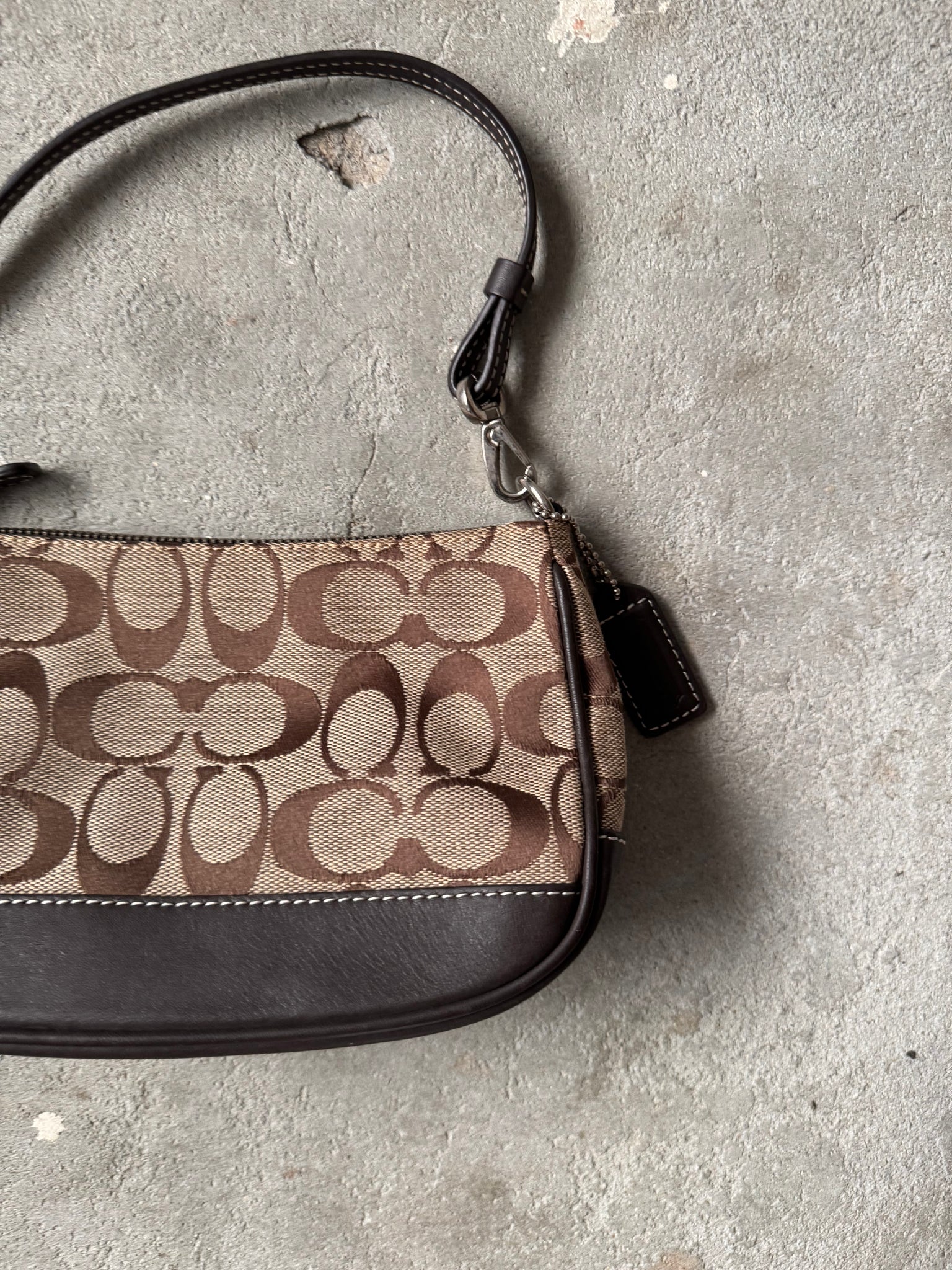 Coach Y2K Demi Shoulder Bag Beige/Brown