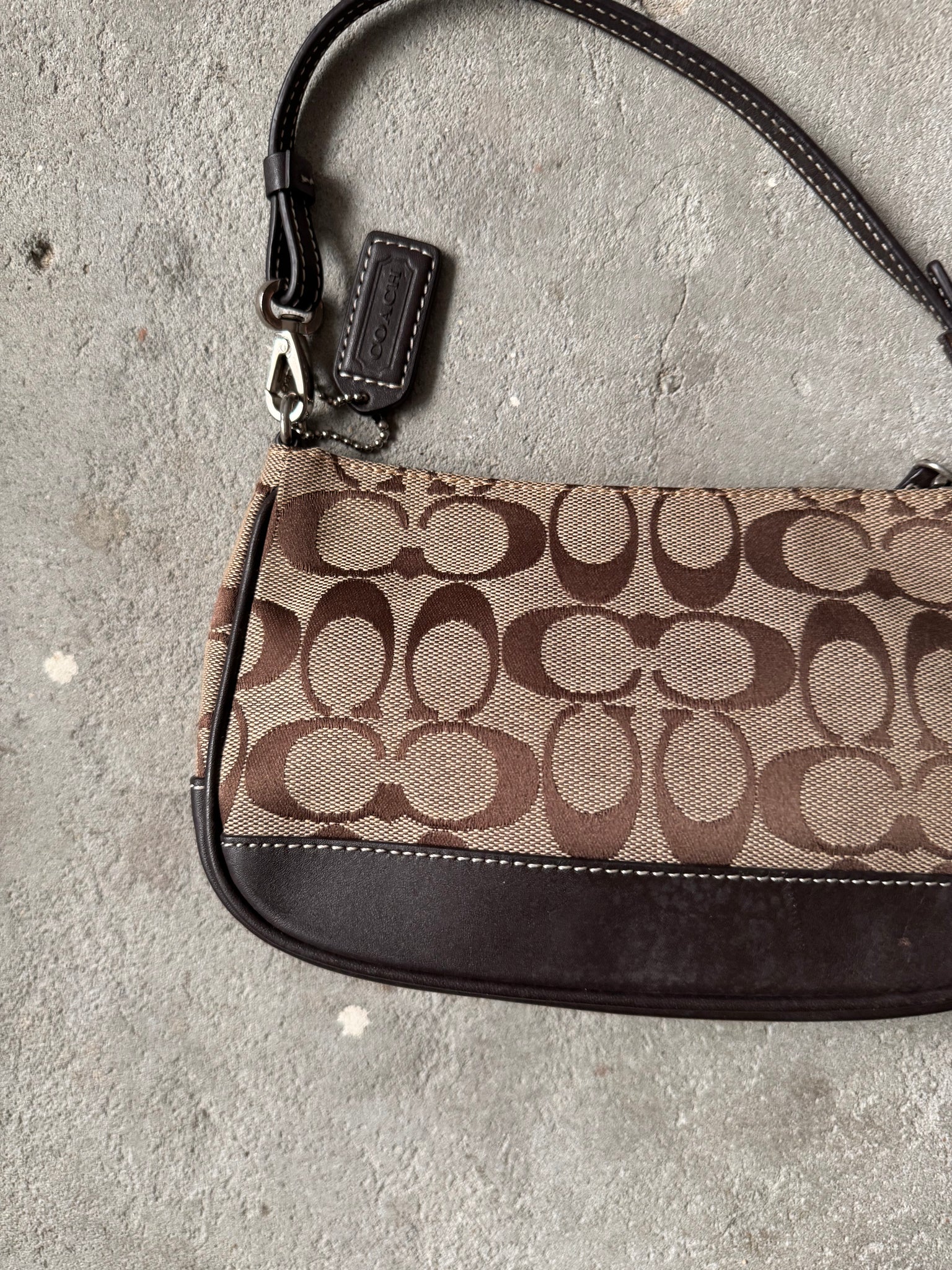 Coach Y2K Demi Shoulder Bag Beige/Brown