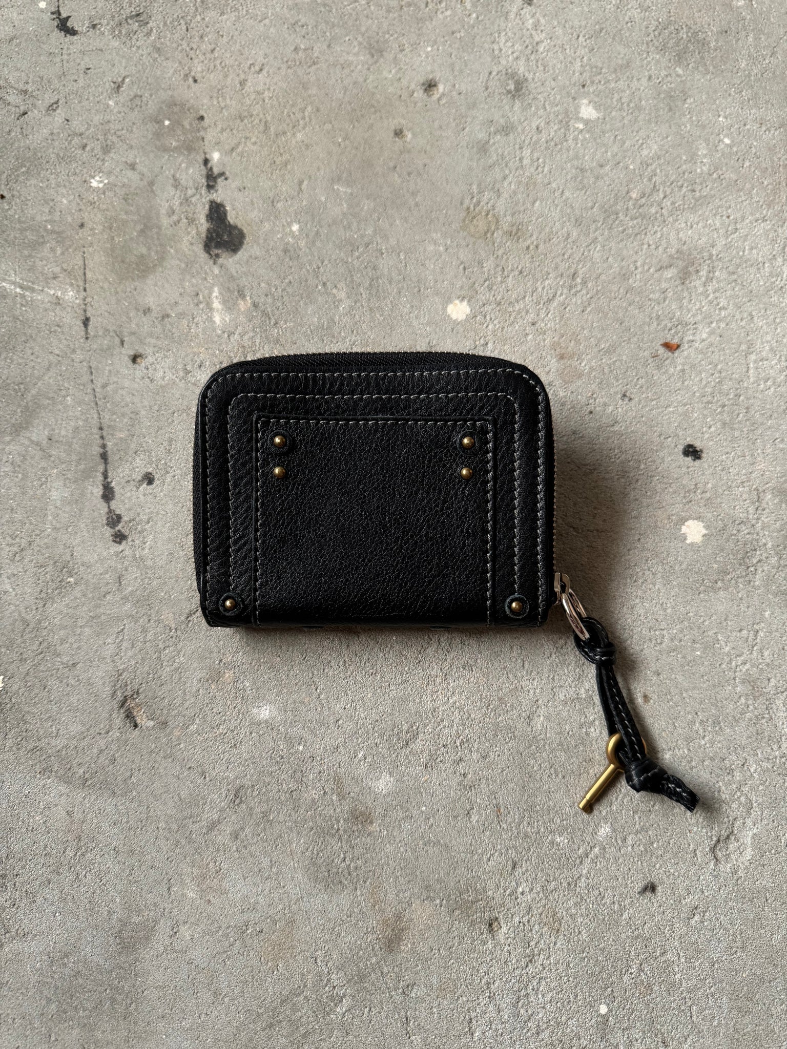 Chloe Black Leather Paddington Small Wallet Black
