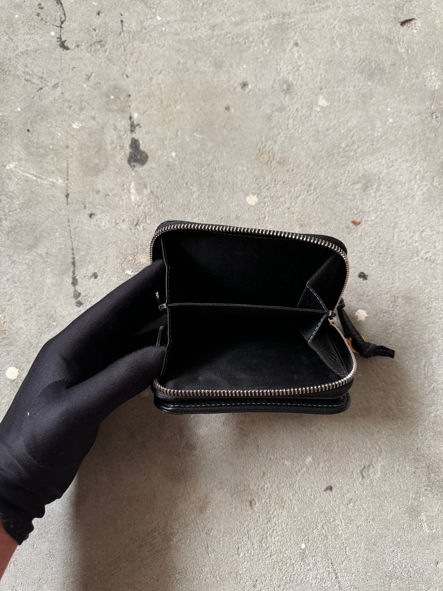 Chloe Black Leather Paddington Small Wallet Black